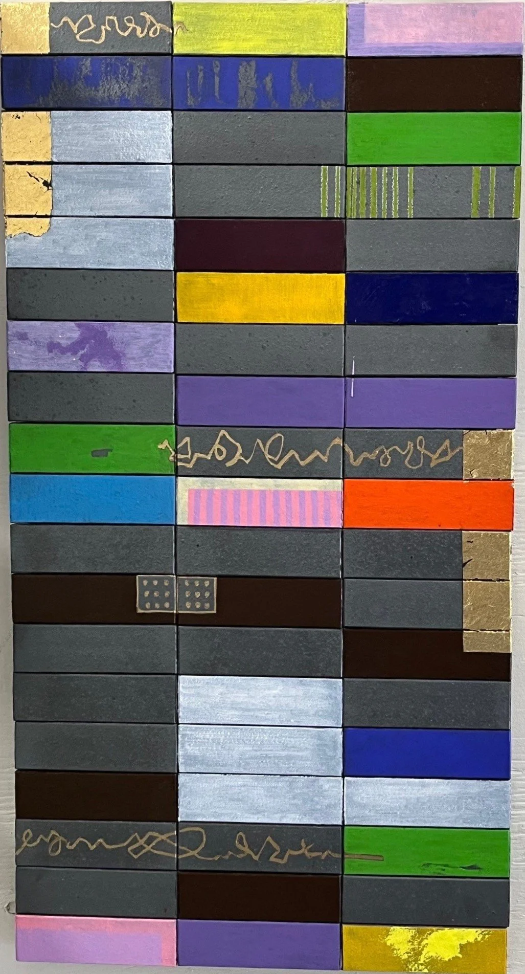 Peterson Bricks; Oil on Brick; 40" x 23"; Sold
