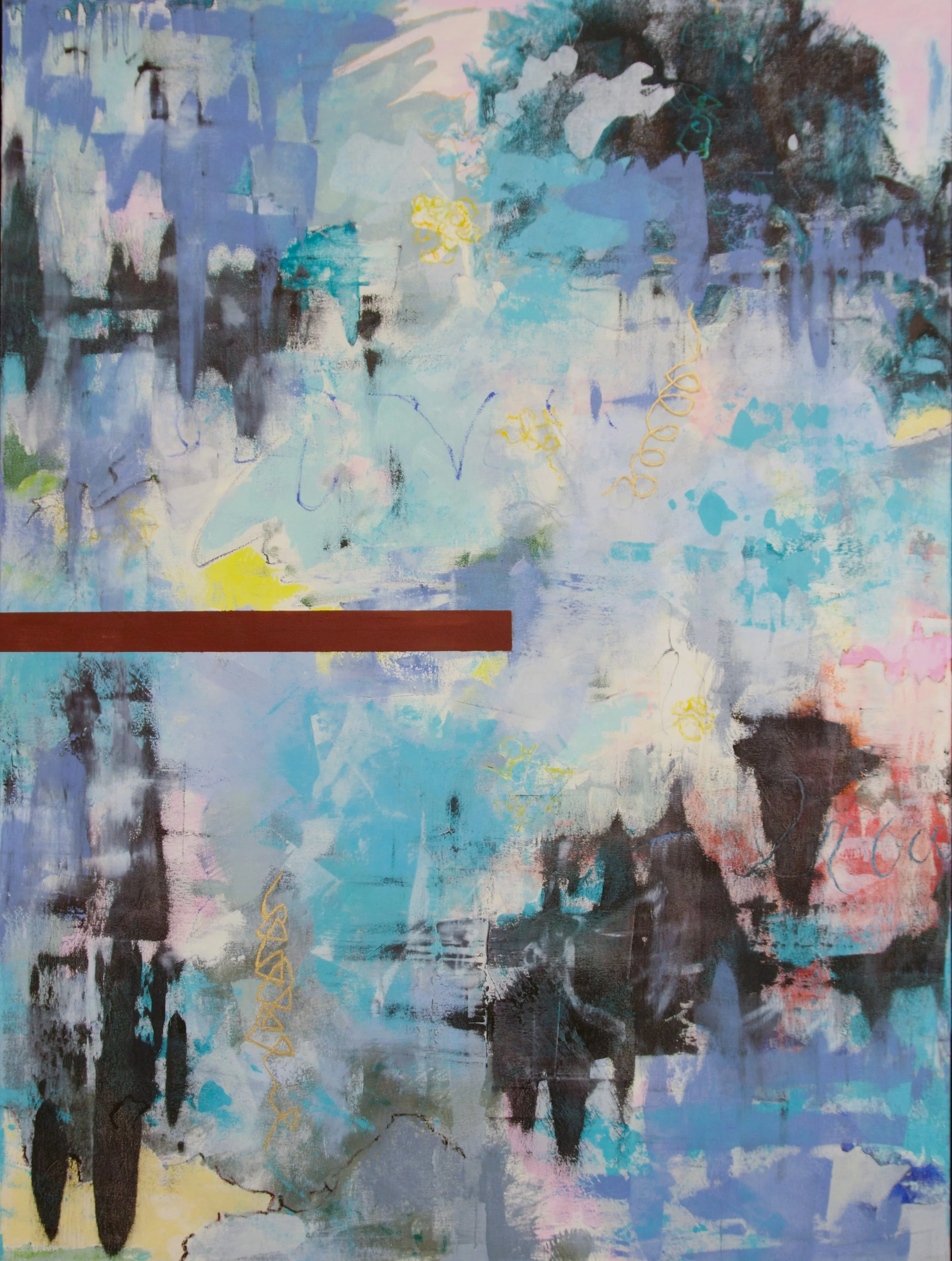 Gold Mountain I; Oil on Canvas on Panel; 36" x 47"; Available at Modern Art Midtown