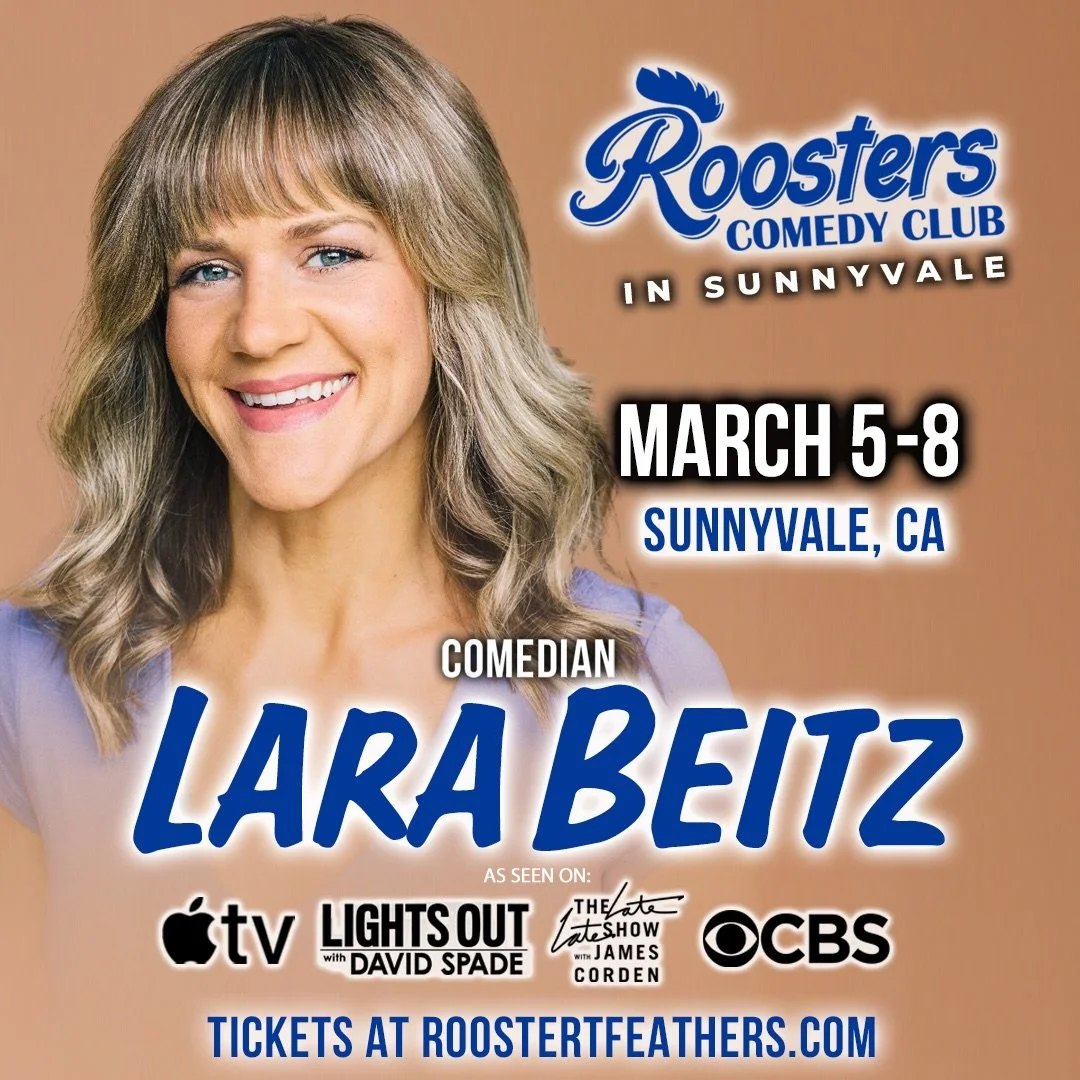 Coming soon to Roosters in Sunnyvale! Tickets at RoosterTFeathers.com
Comedy right here in the South Bay Area!
