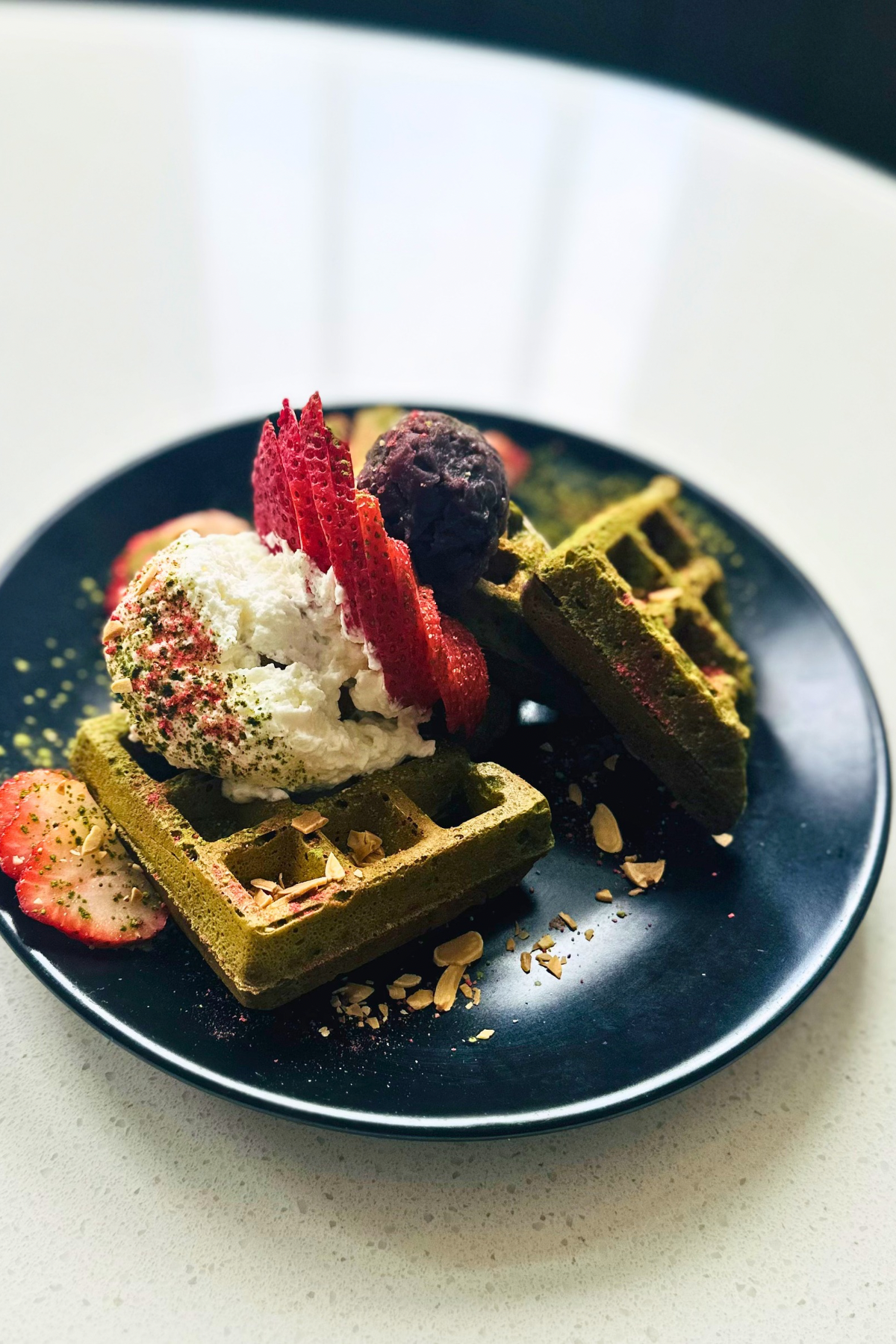 Mochi Matcha waffle