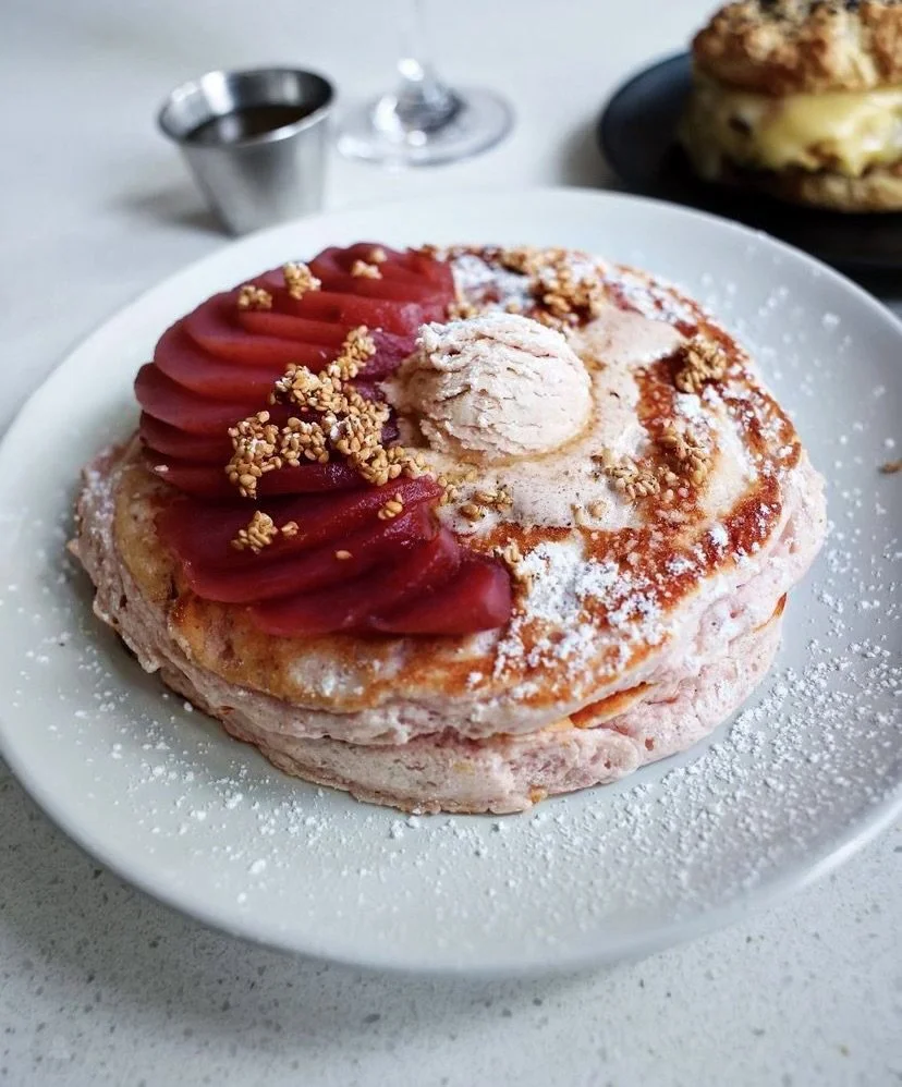 Ube Ricotta Pancakes | $20