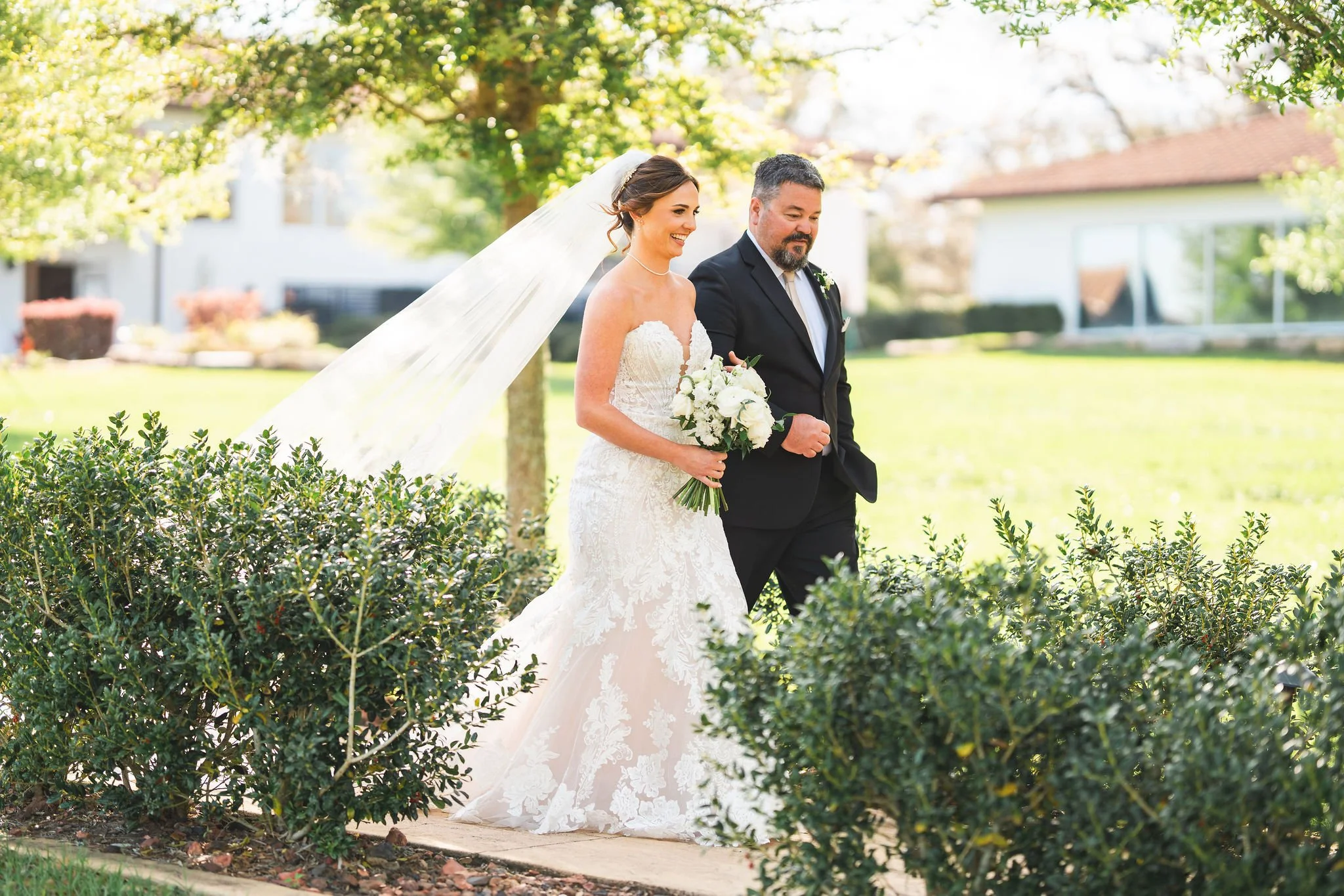 Bride walking down the aisle at the Sterling Event Venue