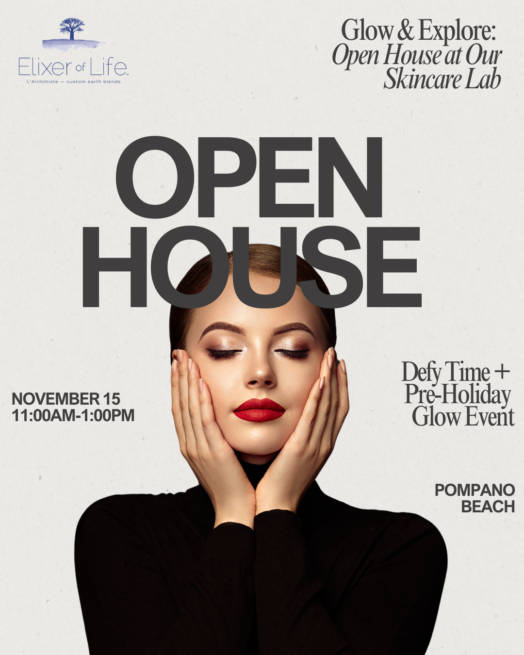 Open House at Our Skincare Lab – Public Welcome Saturday November 15
