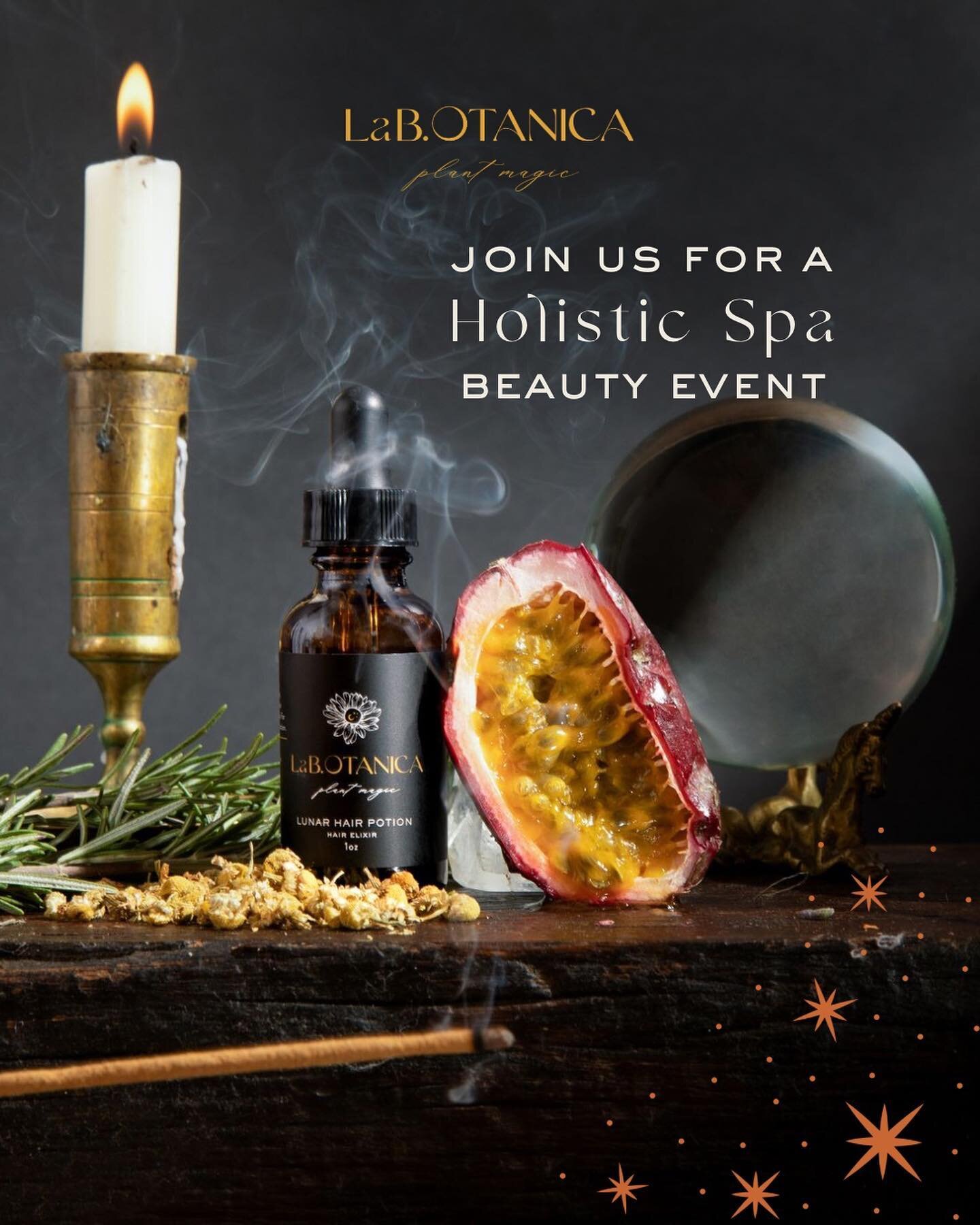 This weekend ✨Let's us take you on a  beauty journey from learning about your skin's love language to skincare herb mixology to a holistic guide DIY spa experience using LAB.BOTANICA Plant Magic skincare, herbs, and raw beauty ingredients. During the