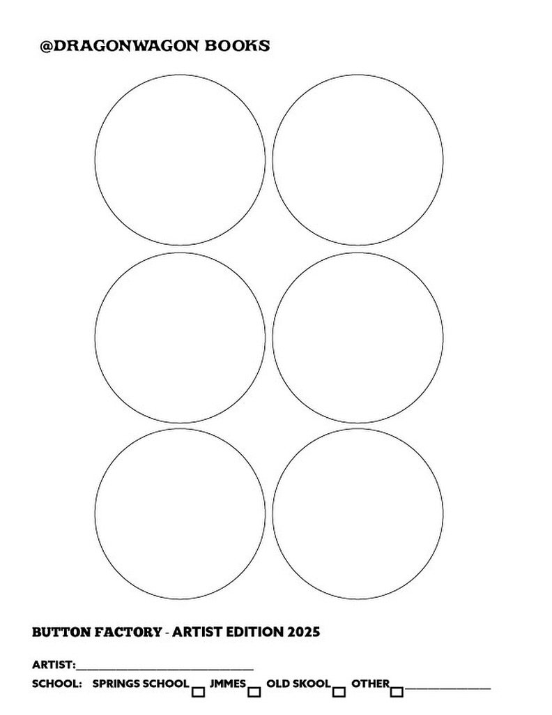 Ok so let&rsquo;s do something. @dragonwagonbooks @projectmost This week management at #thebuttonfactory has opened submissions for their first ever artist edition. Free to submit, every button submitted is a ticket for a PRIZE RAFFLE.  Prizes are se