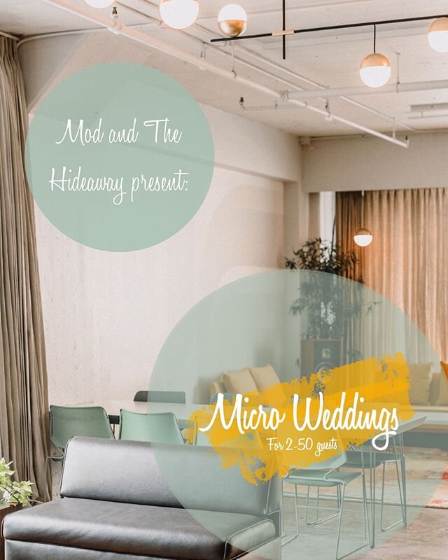 We&rsquo;re excited to announce that we&rsquo;ll be offering micro weddings with @thehideawayroc ! These micro weddings are a unique way to celebrate with your friends and family in a non traditional way. Interested in booking one of these micro wedd