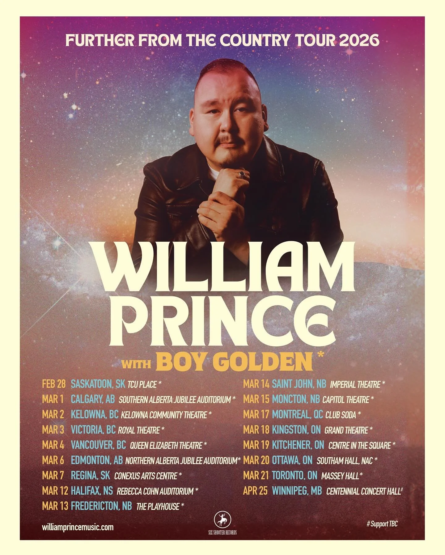 We’re taking FURTHER FROM THE COUNTRY on the road. Tickets on-sale Friday.
Can’t wait to share stories & songs with you as we take a cosmic trip across the country. Bringing the @boygolden crew along for the ride. Special opener to b