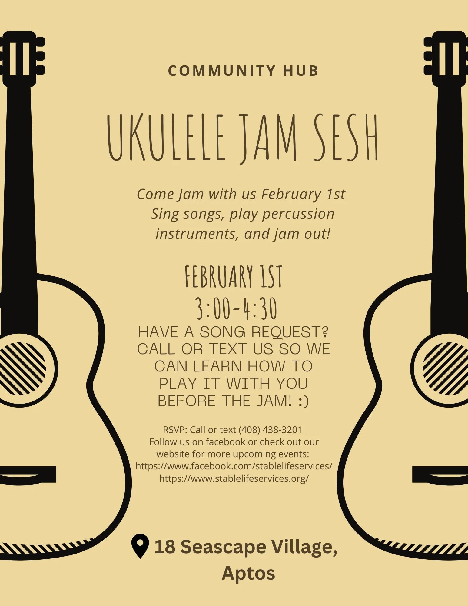 Ukulele Jam Sesh! — Stable Life Services