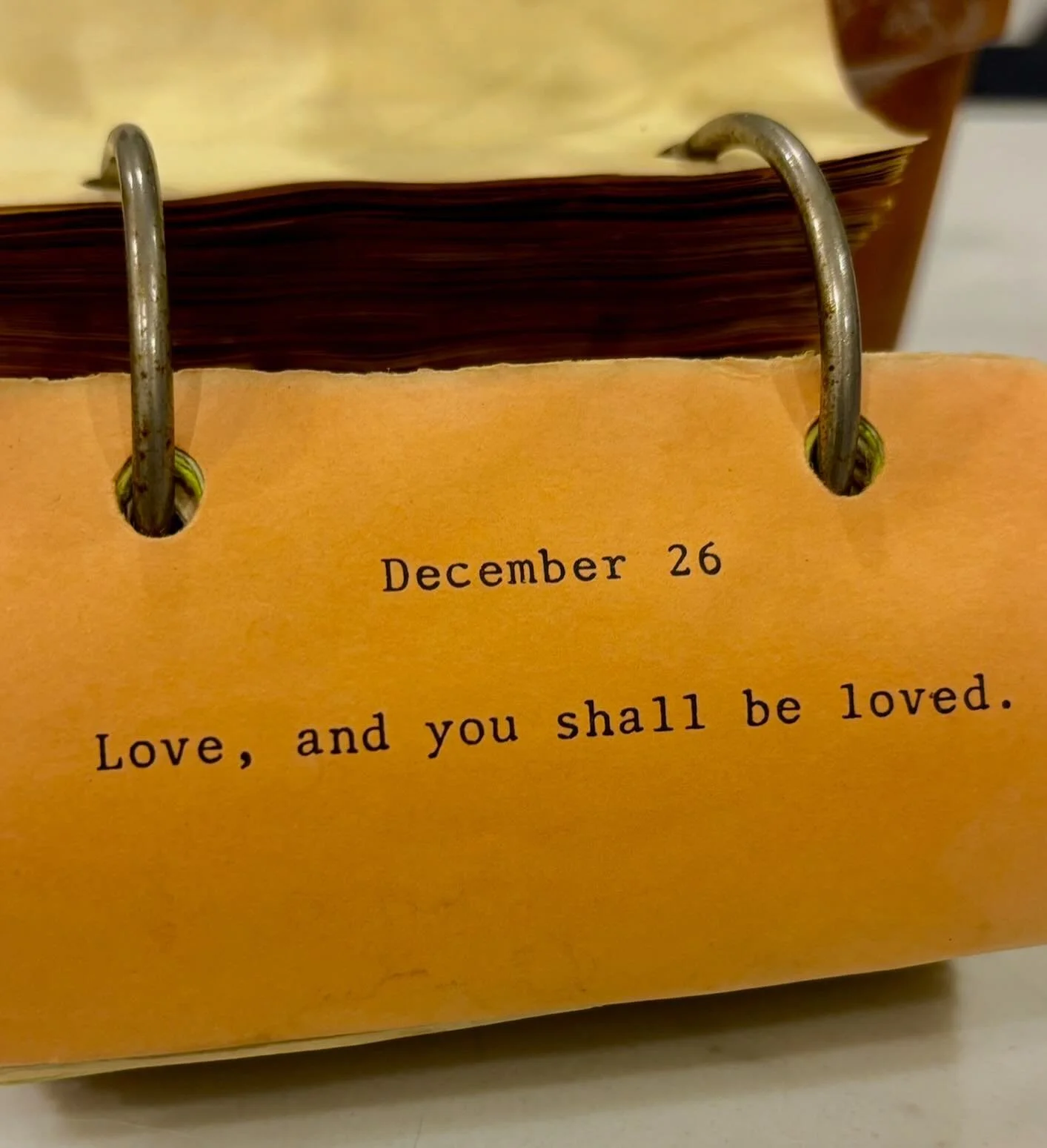 December 26.

Love, and you shall be loved.