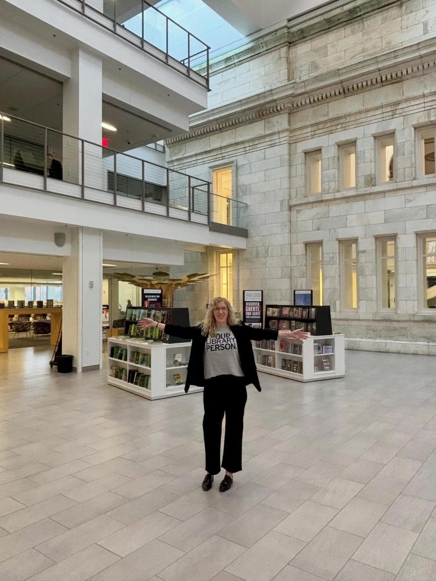 Two weeks at the library.

The space is breathtaking. You walk in and have a moment. And then another.

There&rsquo;s Ann Hamilton art in the building (still not over this reality)!!

Our CEO jumps right in on social posts (follow @columbuslibrary, I