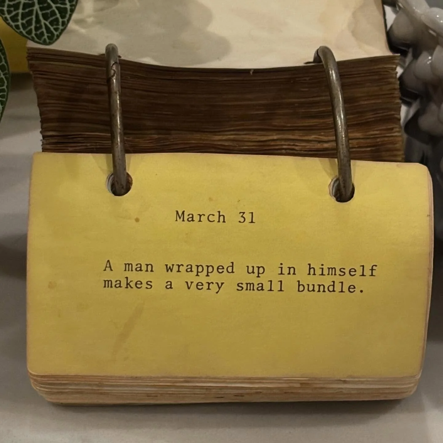 No small bundles.
Hope this helps.

#calendarwisdom