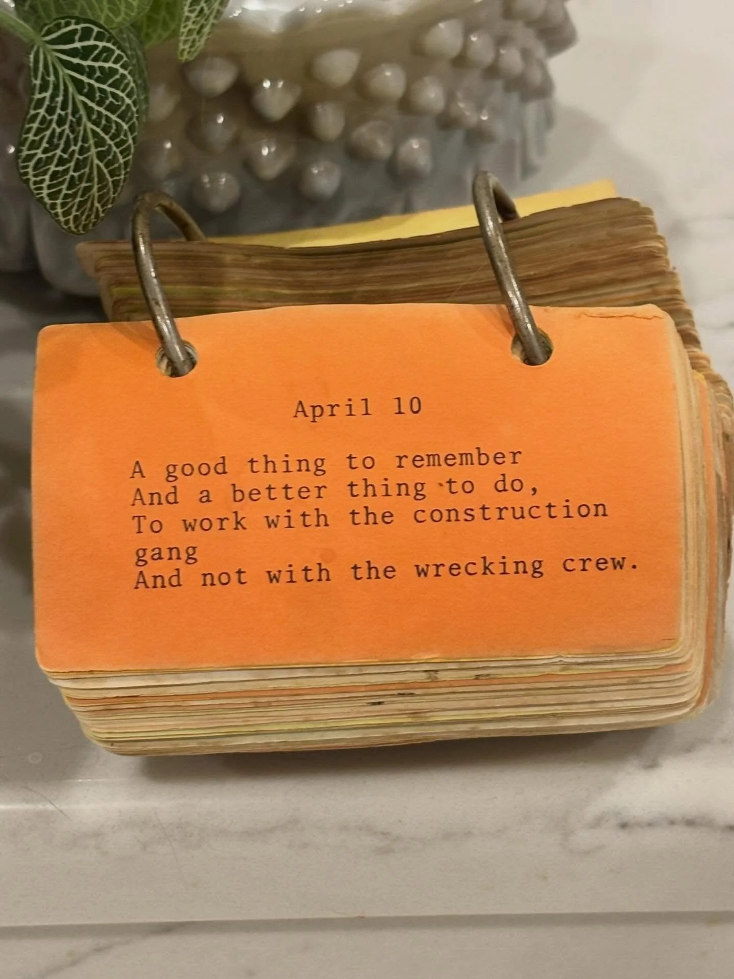 Wrecking ball or construction crew?
Today, I mean. 😂

#calendarwisdom