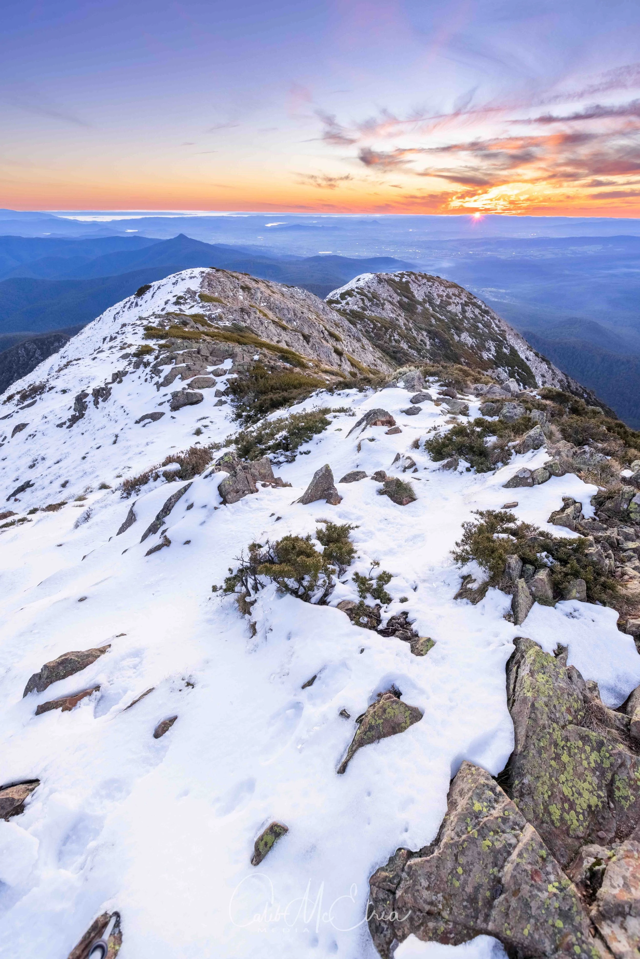 Mt Buller Winter Sunset - Portrait