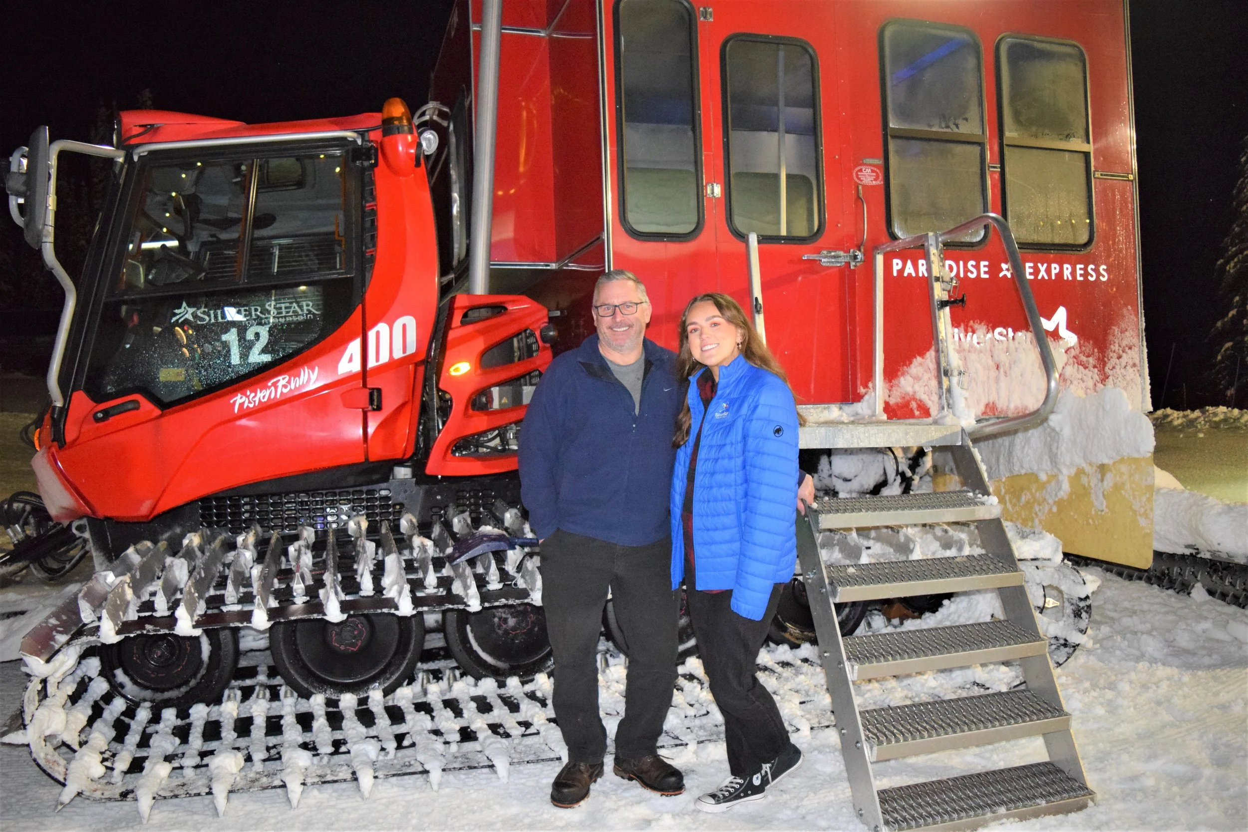 Ride A Snow Groomer to Dine &amp; Drink atop a Snow Covered Mountain