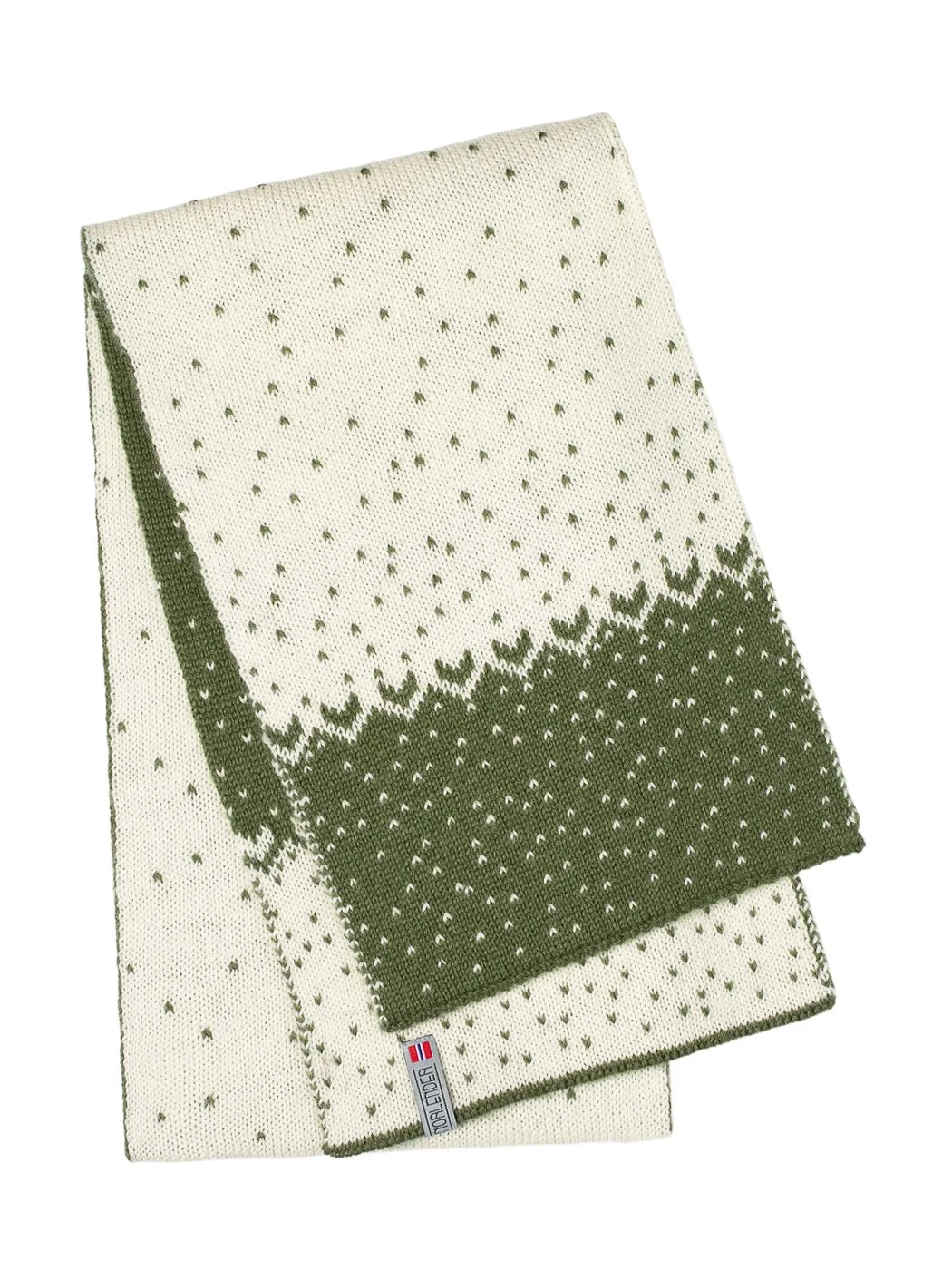 Snøstorm fargerikt ullskjerf