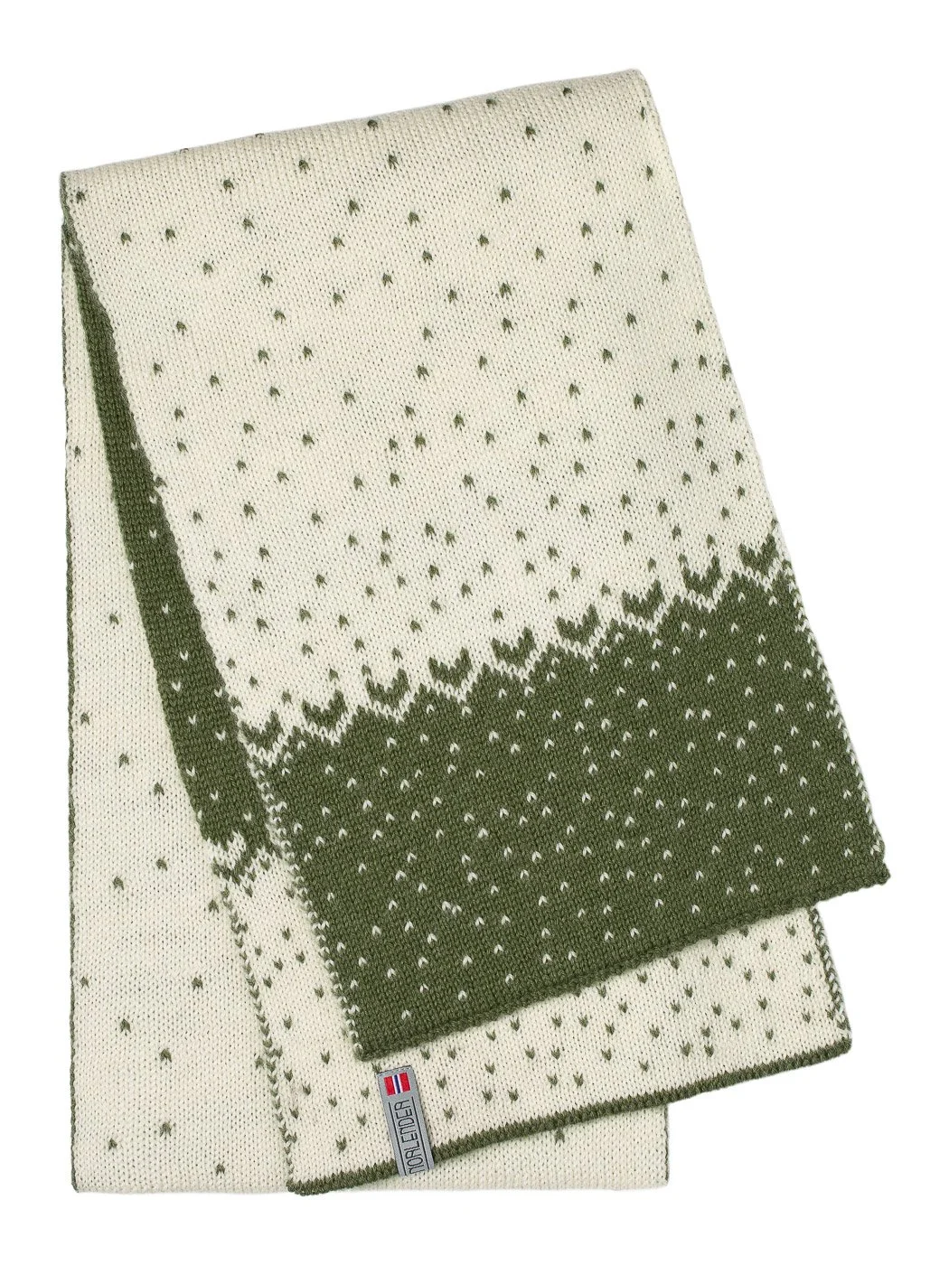 Snøstorm fargerikt ullskjerf