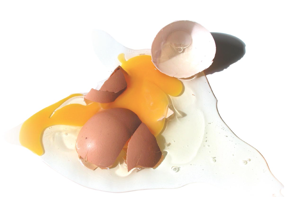 A smashed egg