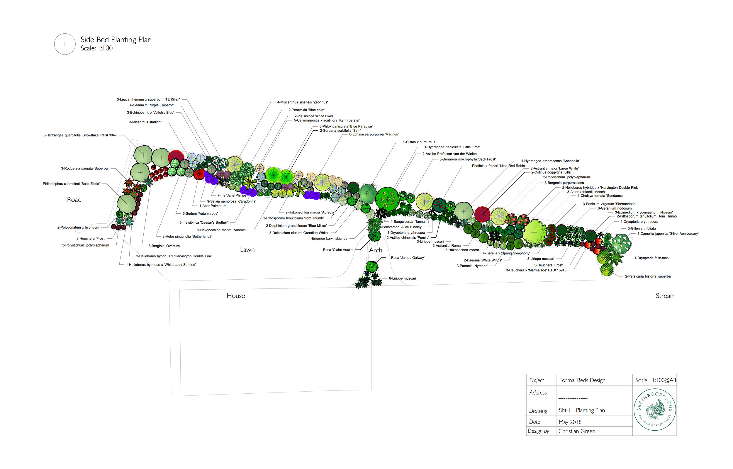 A full planting plan designed, implemented and maintained by Green & Gorgeous..