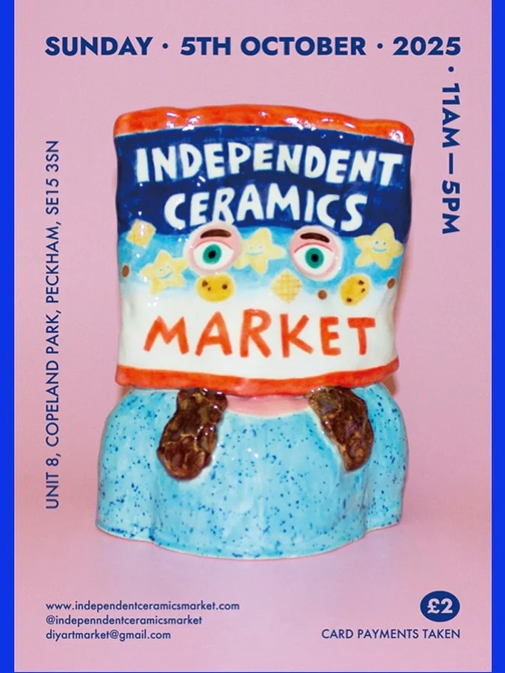 I will be at independent ceramics market this Sunday come say hi 👋