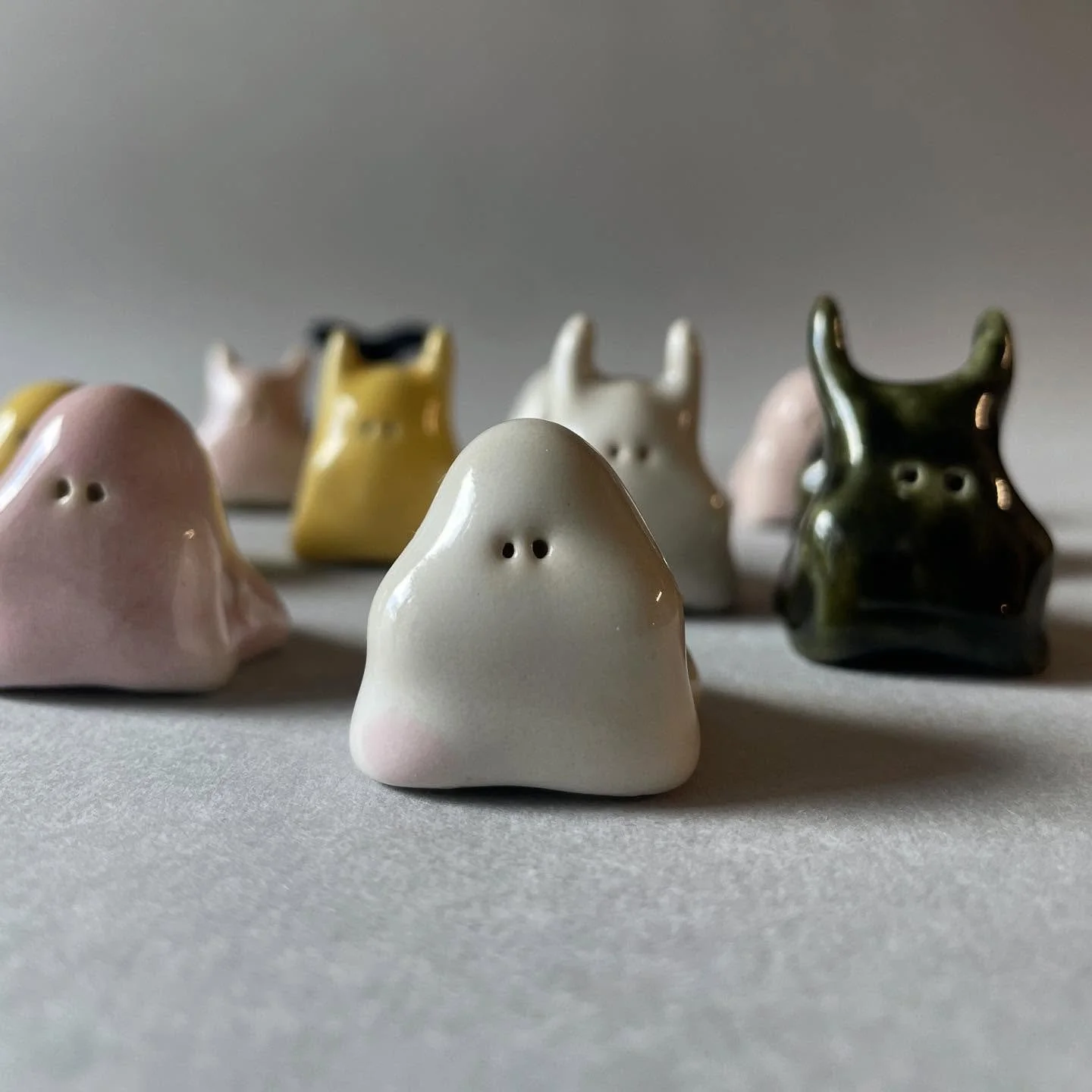 I&rsquo;ll be @independentceramicsmarket tomorrow at unit 8, Copeland park, come say hello and grab yourself some spooky 👻 
.
.
.
#independentceramicsmarket #diyartmarket #ceramics #luckycharm #londonmakers