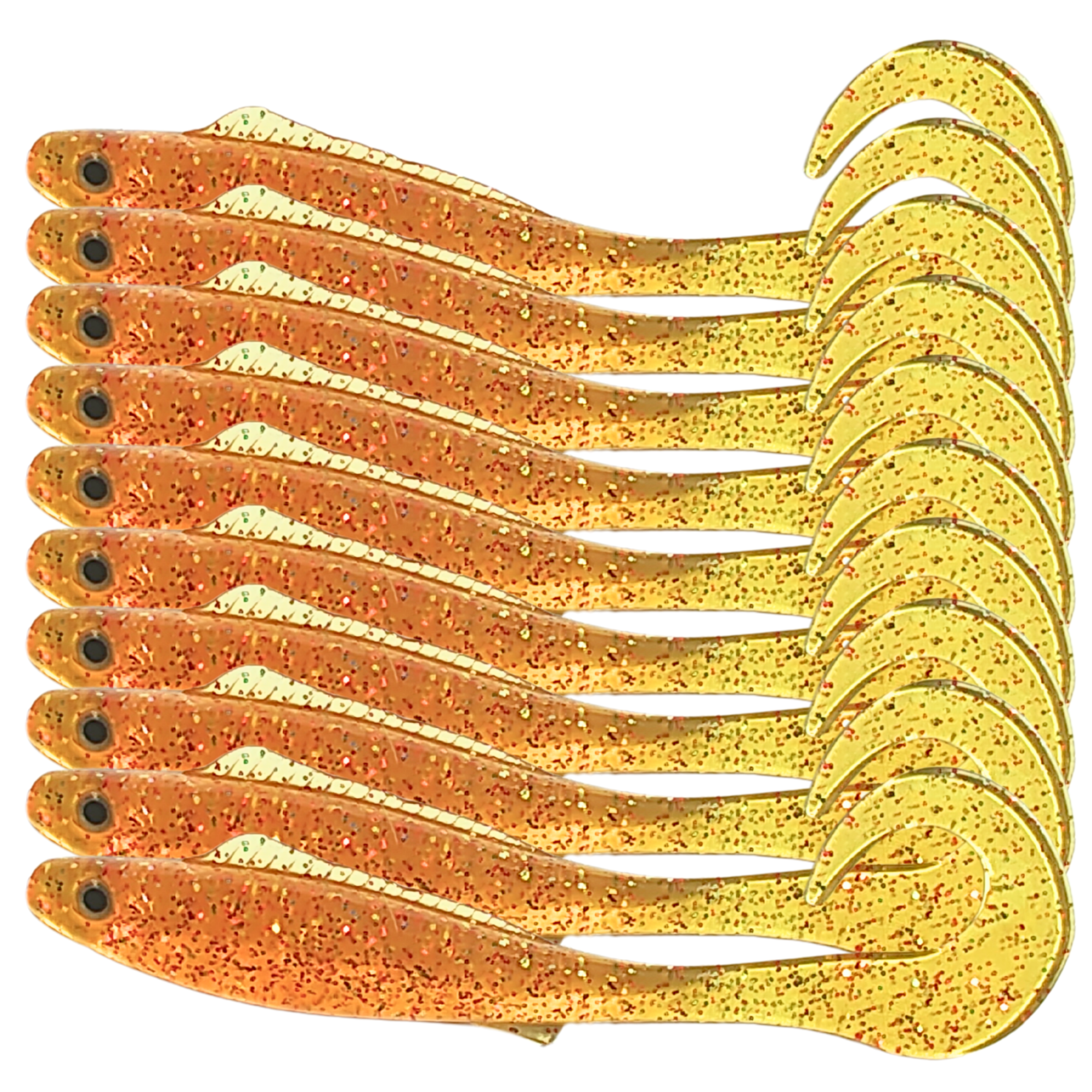 Curly Tailed Minnow 10cm, Pack of 10, Pale Ale
