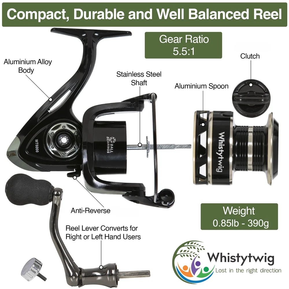 Spinning Fishing Reel - WT6000  Whistytwig