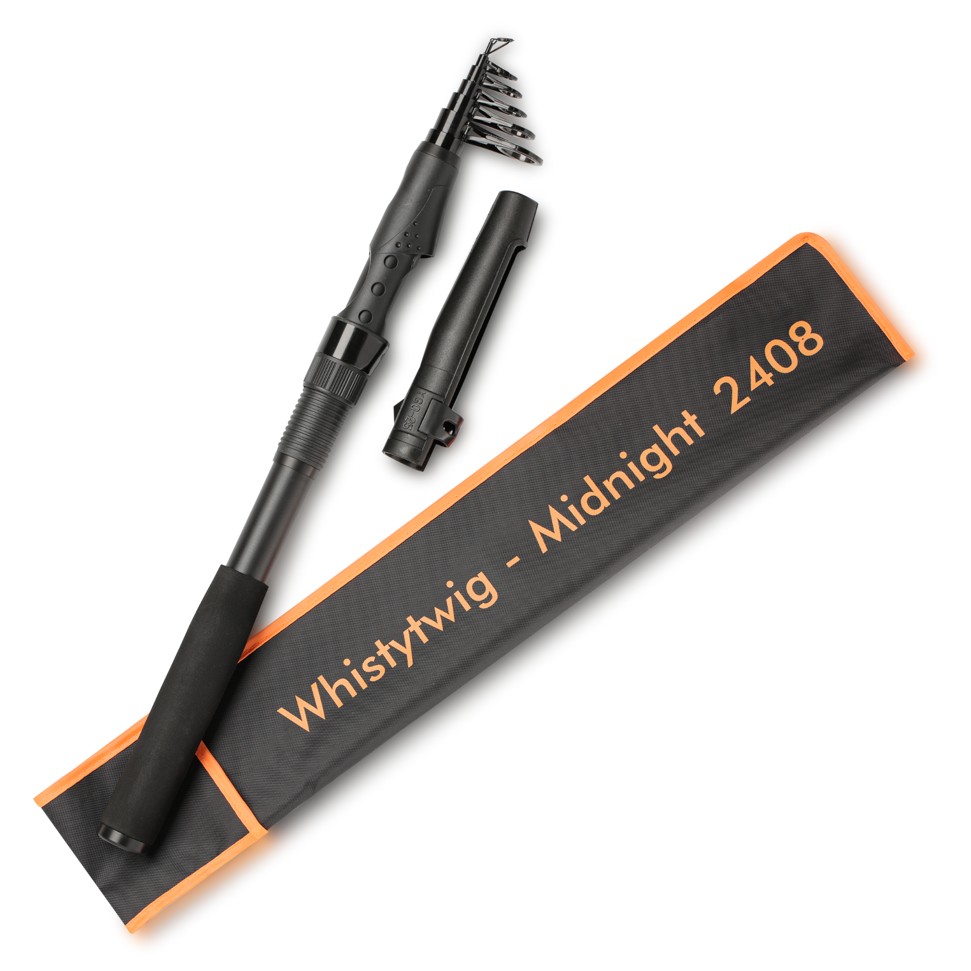 Whistytwig Carbon Fiber Telescopic Fishing Rod - Midnight 2.4m