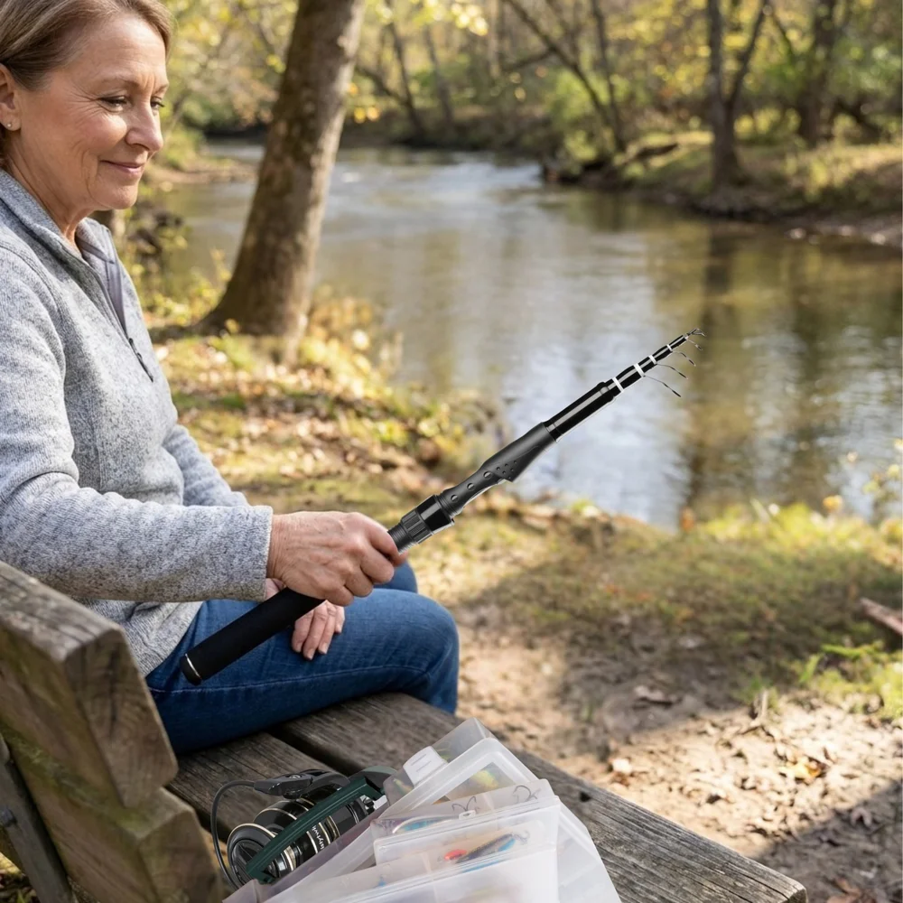 Telescopic Spinning Rod - 2.2m (7' 2.5")  Whistytwig