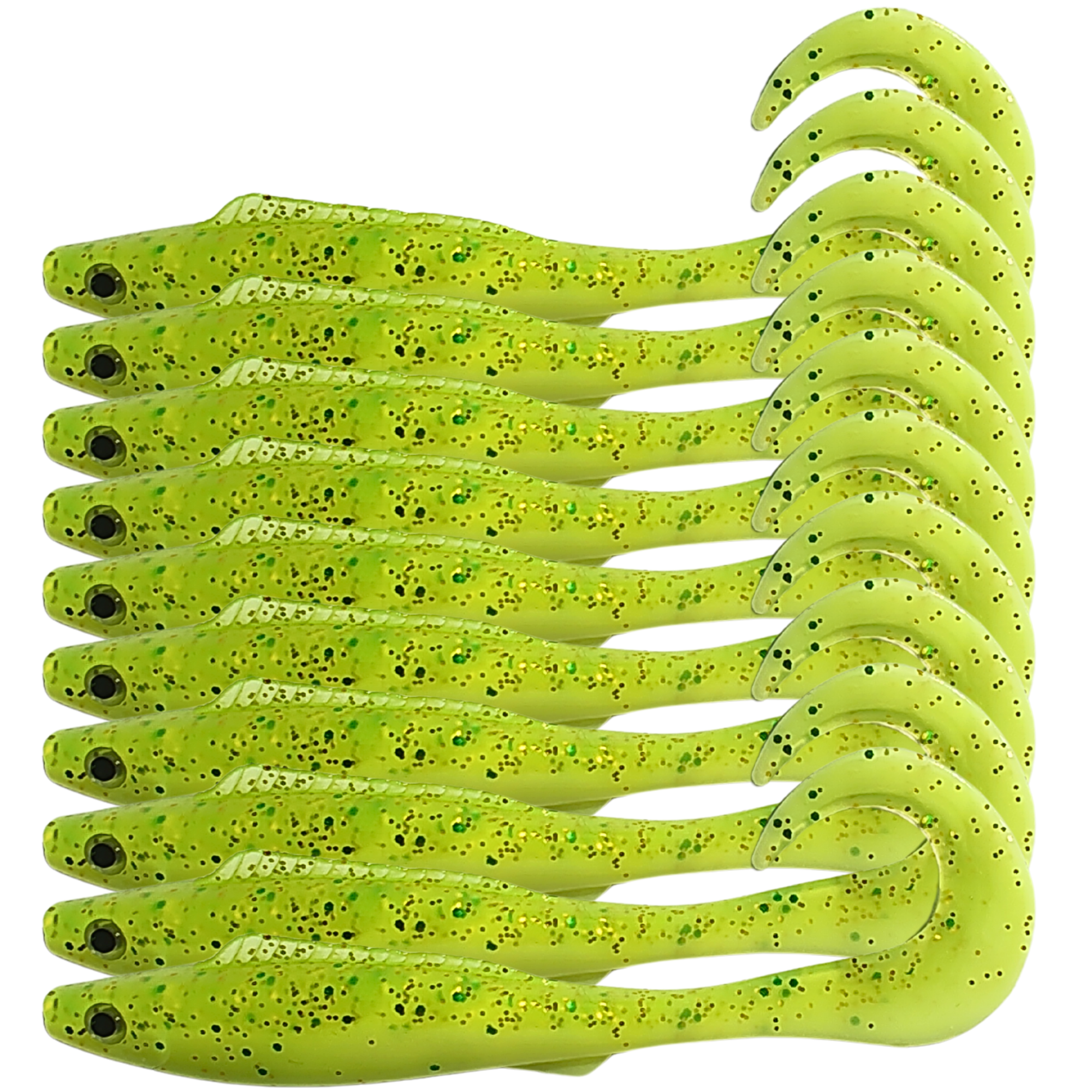 Curly Tailed Minnow 10cm, Pack of 10, Margarita