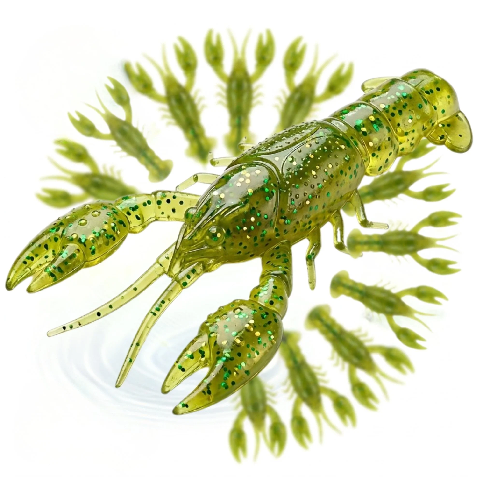 5cm Natural Lifelike Yabby – Pack of 12, Light Green