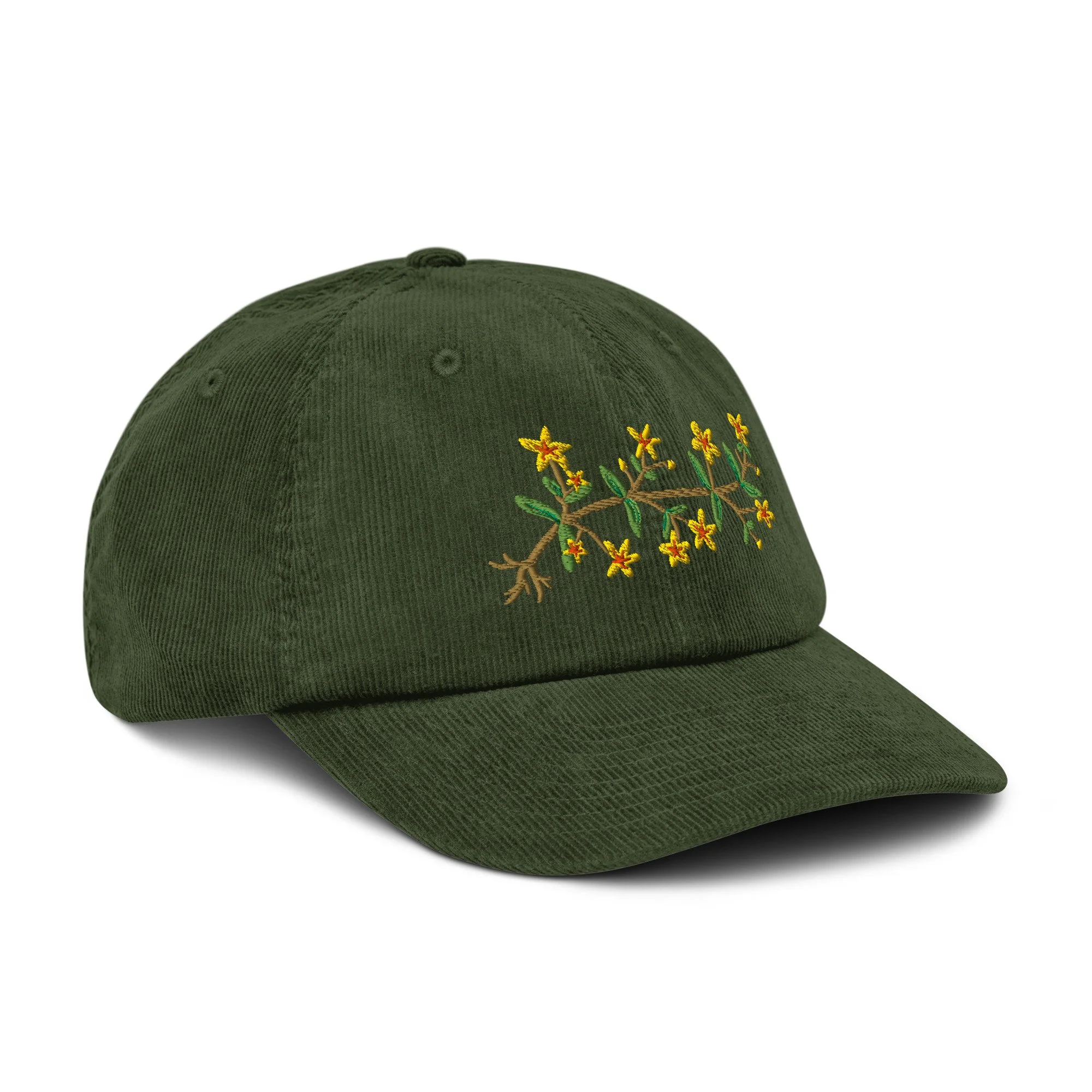 Corduroy St. John's wort hat