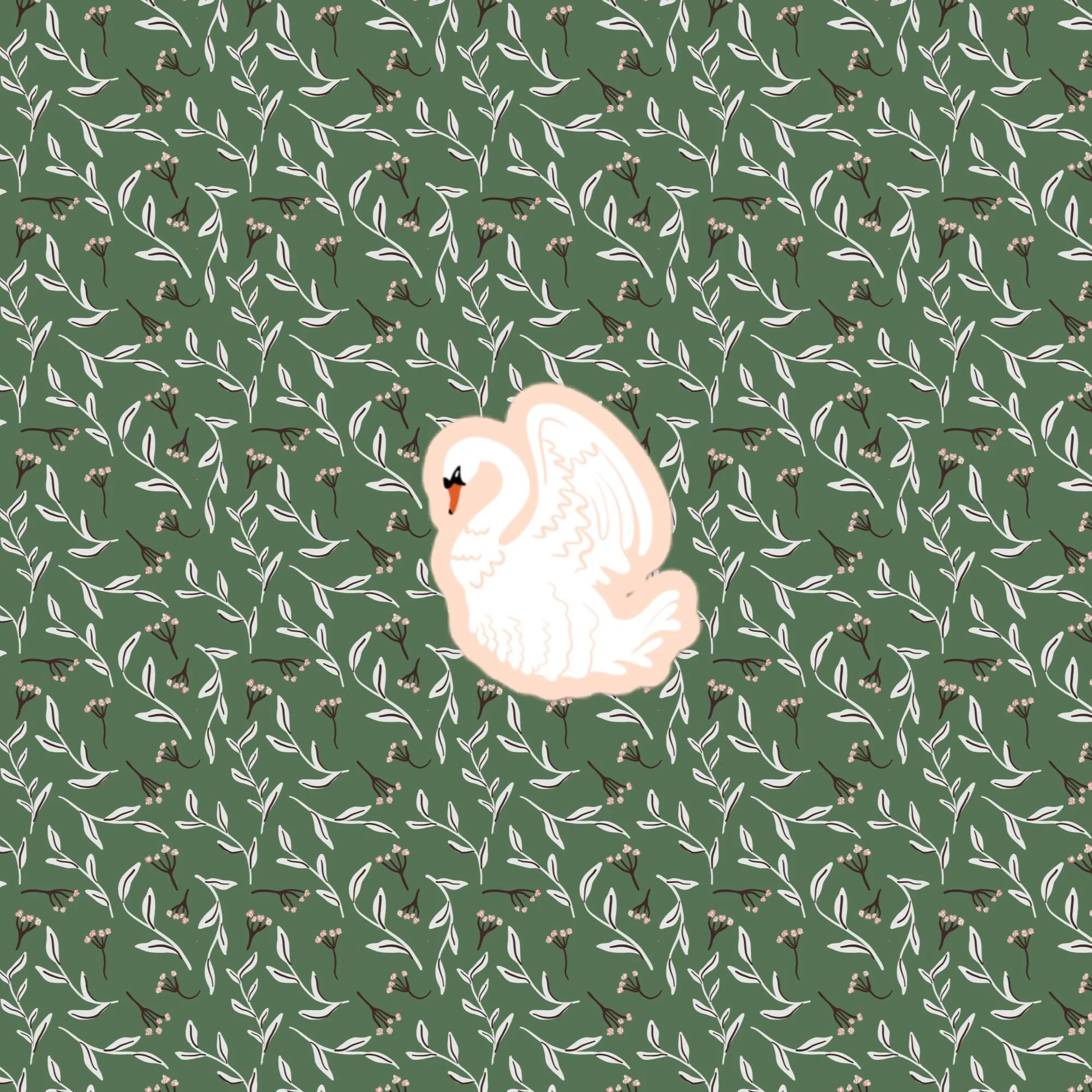 Swan sticker