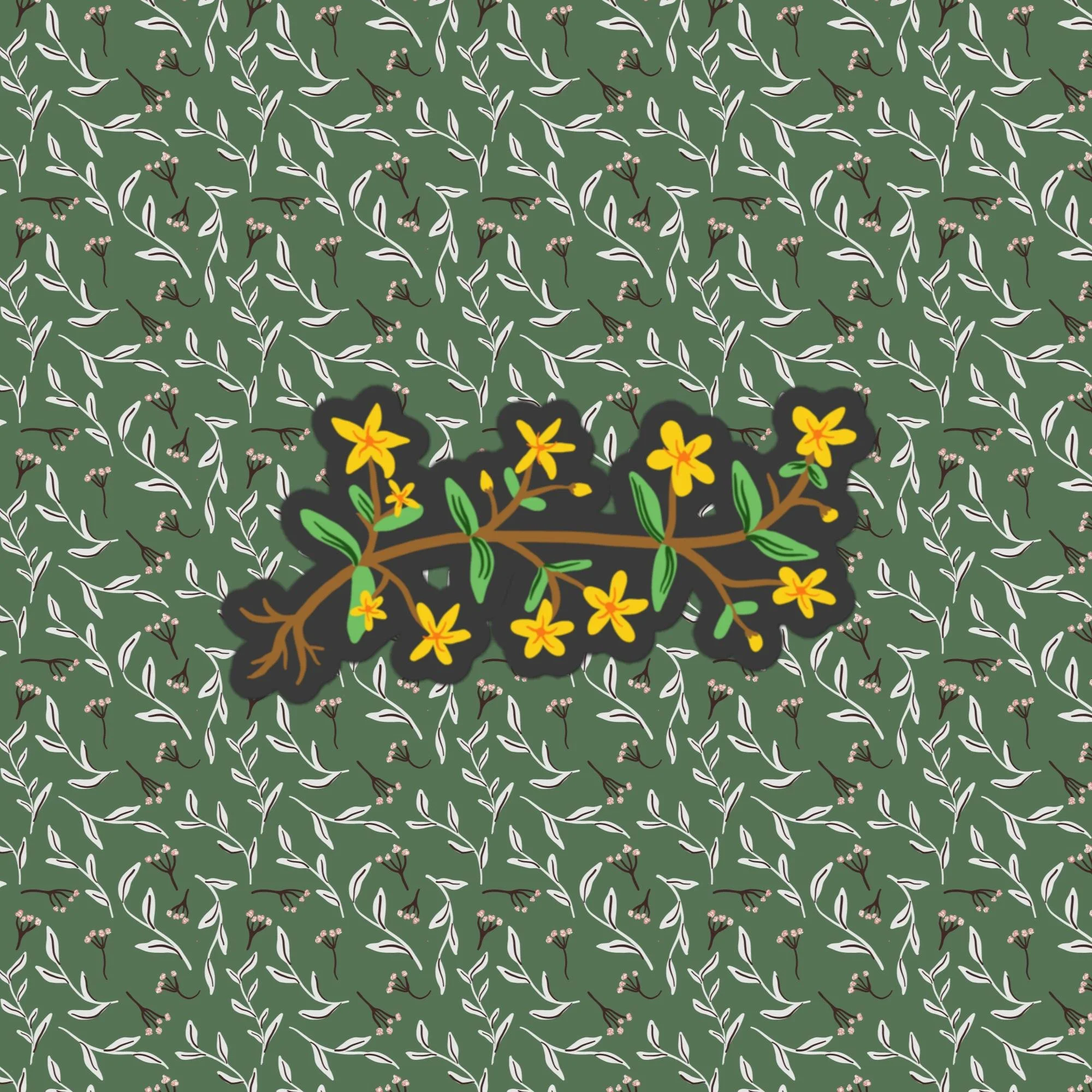 St. John's wort sticker