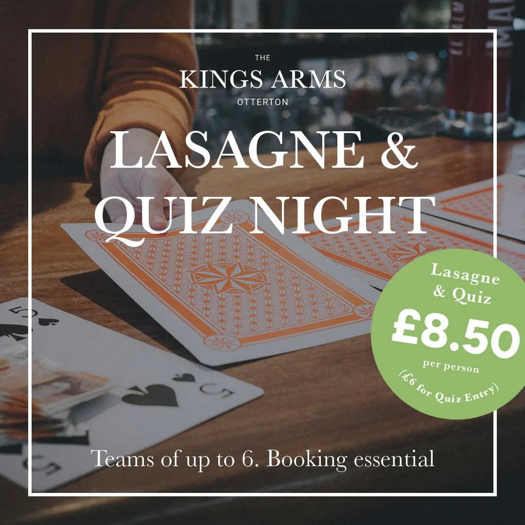 February Lasagne &amp; Quiz Night