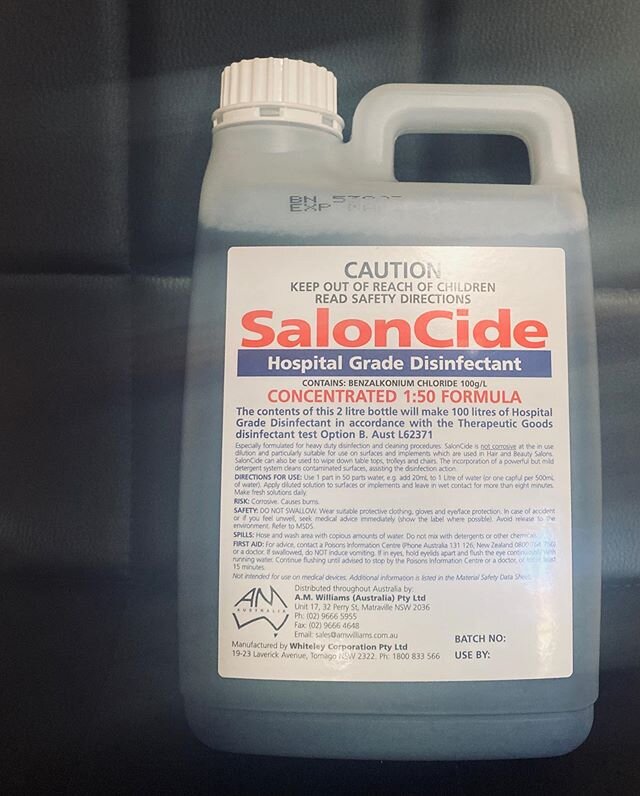 Number 1 best friend for our salon ❤️❤️❤️❤️❤️❤️❤️❤️ @Saloncide Hospital Grade Disinfectant