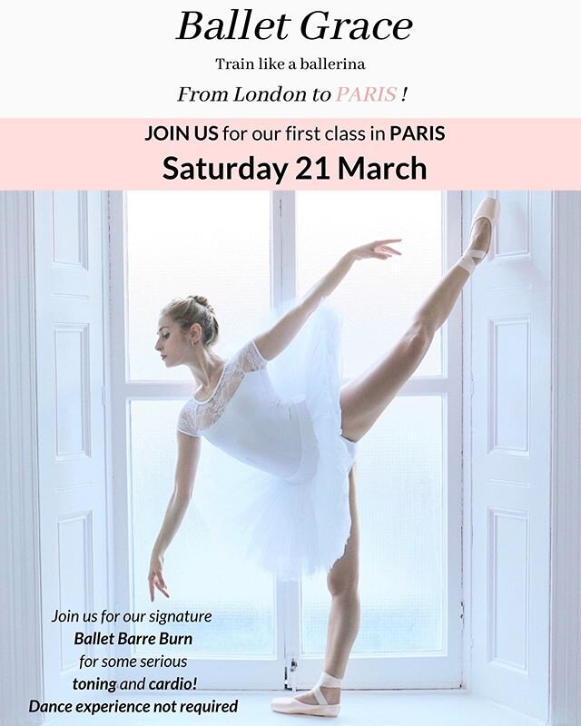 Join us for our first Ballet Grace class in PARIS! After two years in London, our graceful, fun and transformative method is now also taught in Paris! Click on the link in bio to book your slot and TRAIN LIKE A BALLERINA! 💕

Inspired by a dancer's d