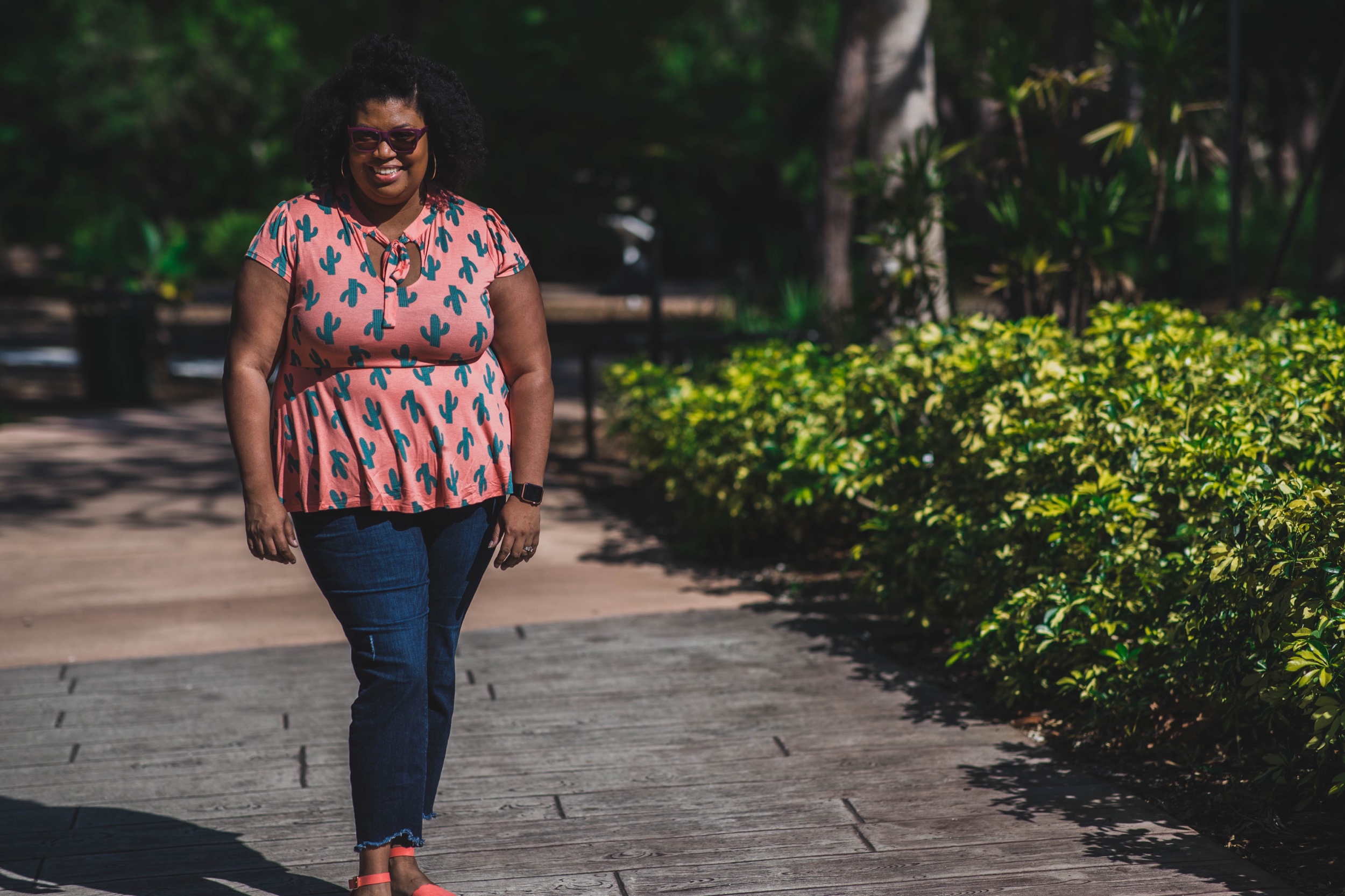 Cactus Shirt from Modcloth and the jeans pictured are the $6 ones from LOFT.