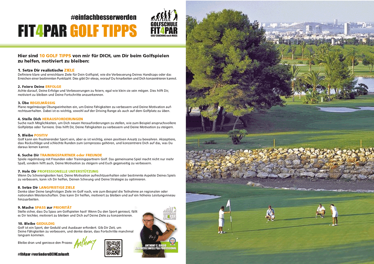 10 GOLF TIPPS um auf dem Golfplatz motiviert zu bleiben 🙋‍♂️