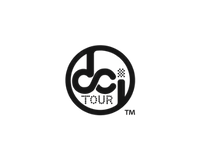 Black logo featuring a stylized letter 'd' and 'c' intertwined in a circular design.