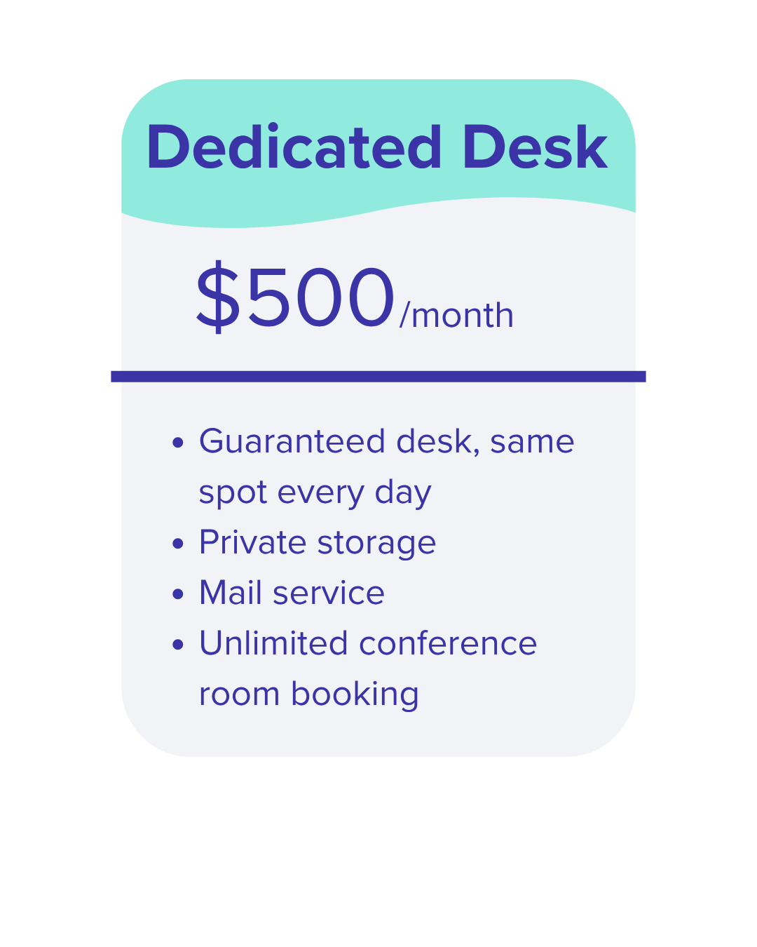 Dedicated desk - $500 month