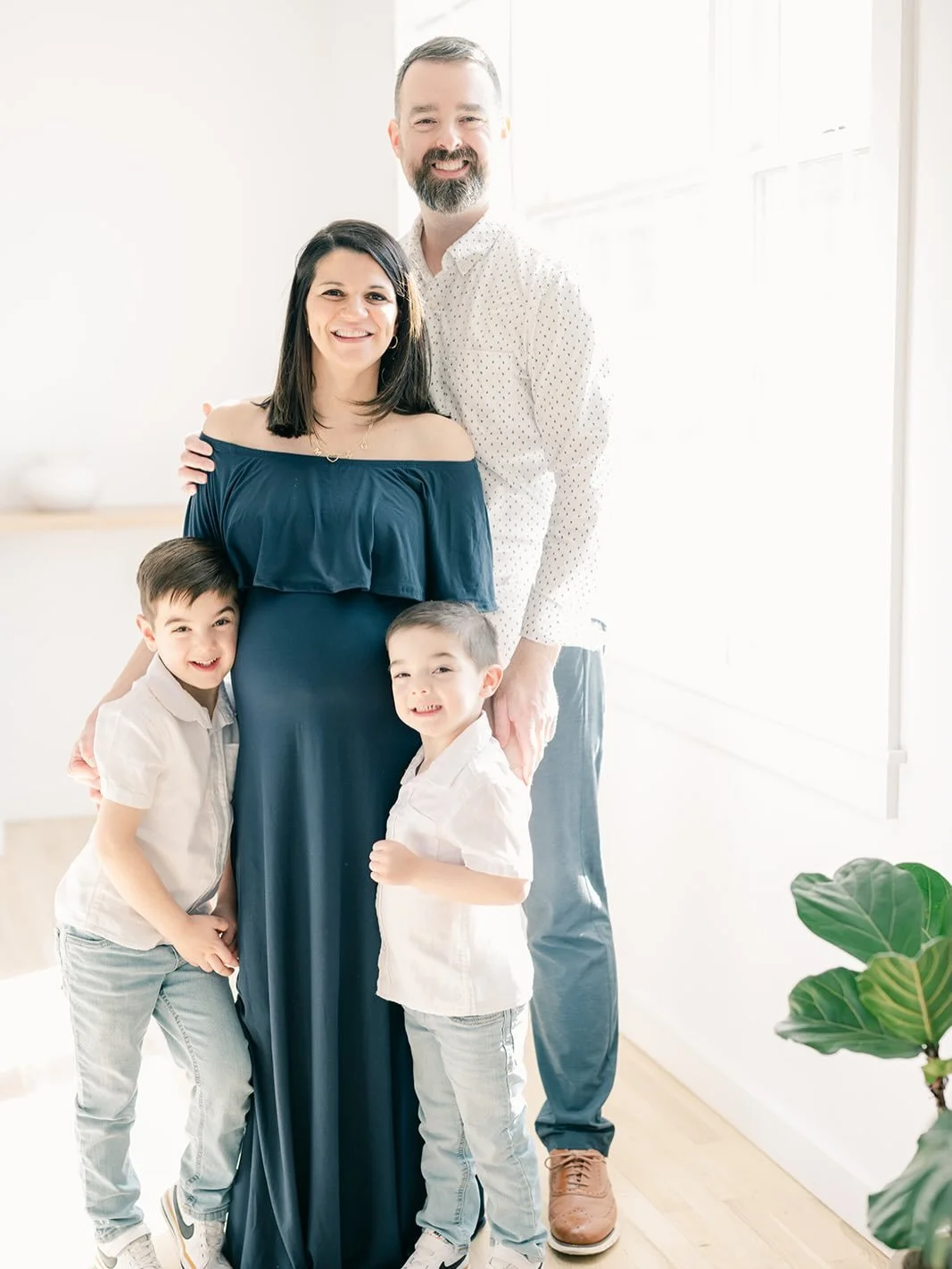 So excited to share a few images from a recent maternity session at @bal_studios . Something so special about waiting for baby number three, it always feels like it&rsquo;s everyone&rsquo;s baby! And these sweet boys are going to be the most caring b