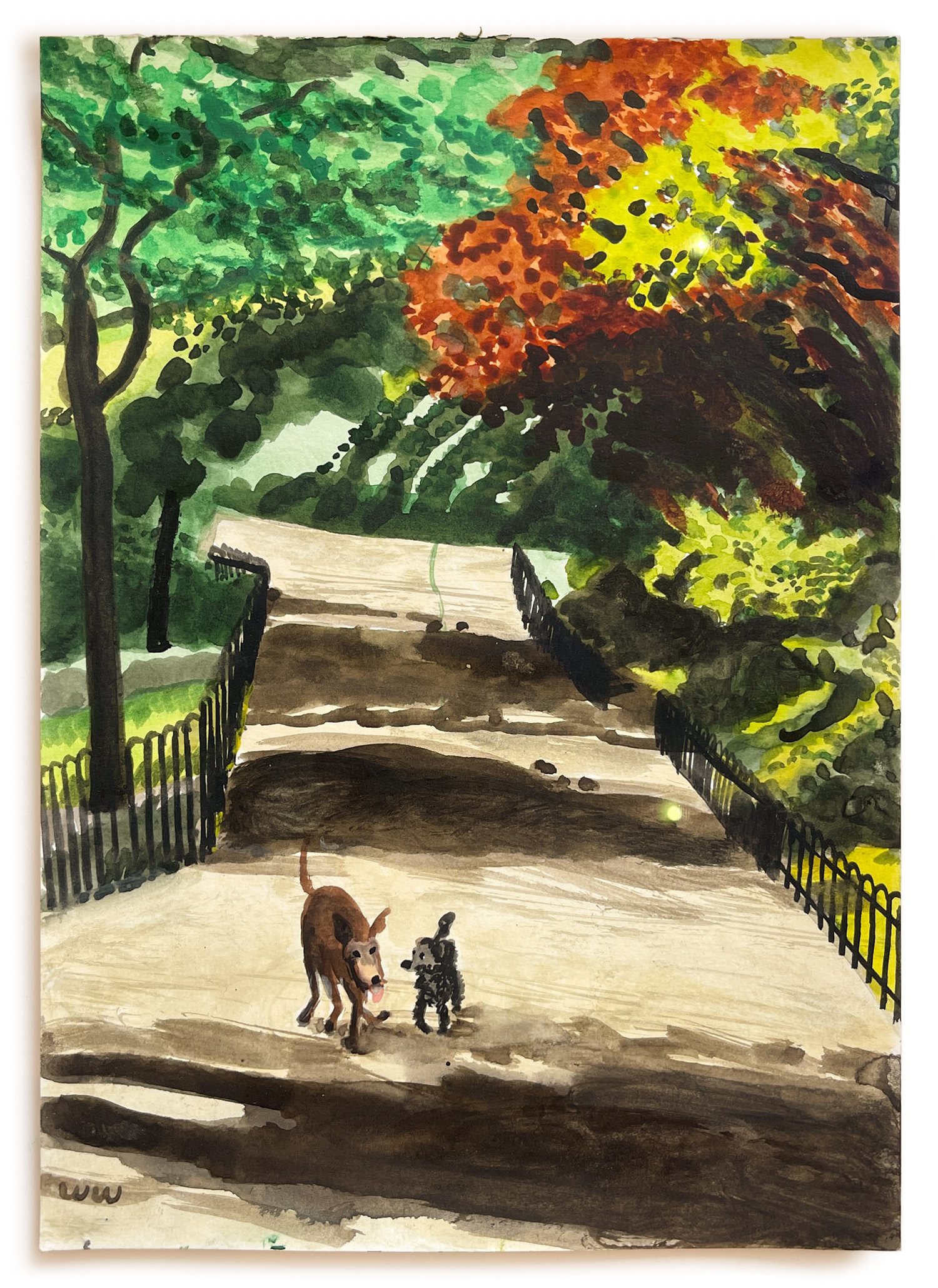 Wilfrid Wood, Peckham Rye Dogs, 2026 (framed)