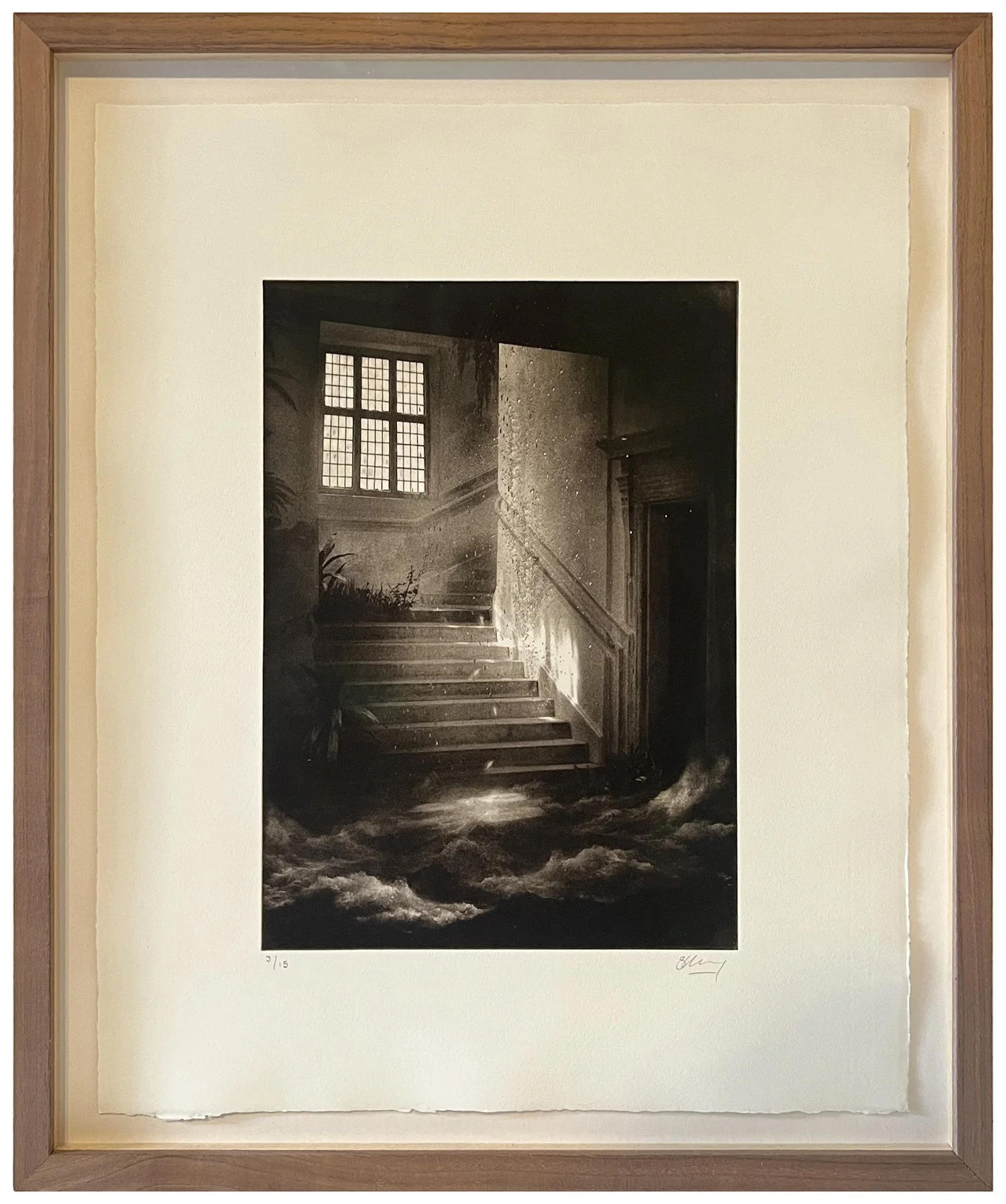 Suzanne-Moxhay-Staircase With Vegetation and Rain 41x56cm_web-Oliver-Projects-Gallery.jpg