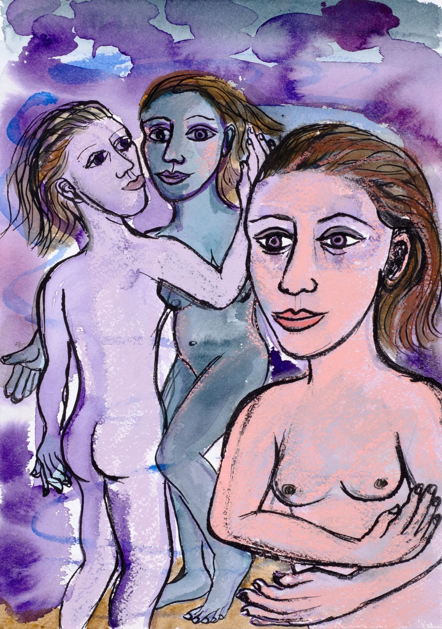 Eileen Cooper RA, Violets and Passion, 2023 (framed)