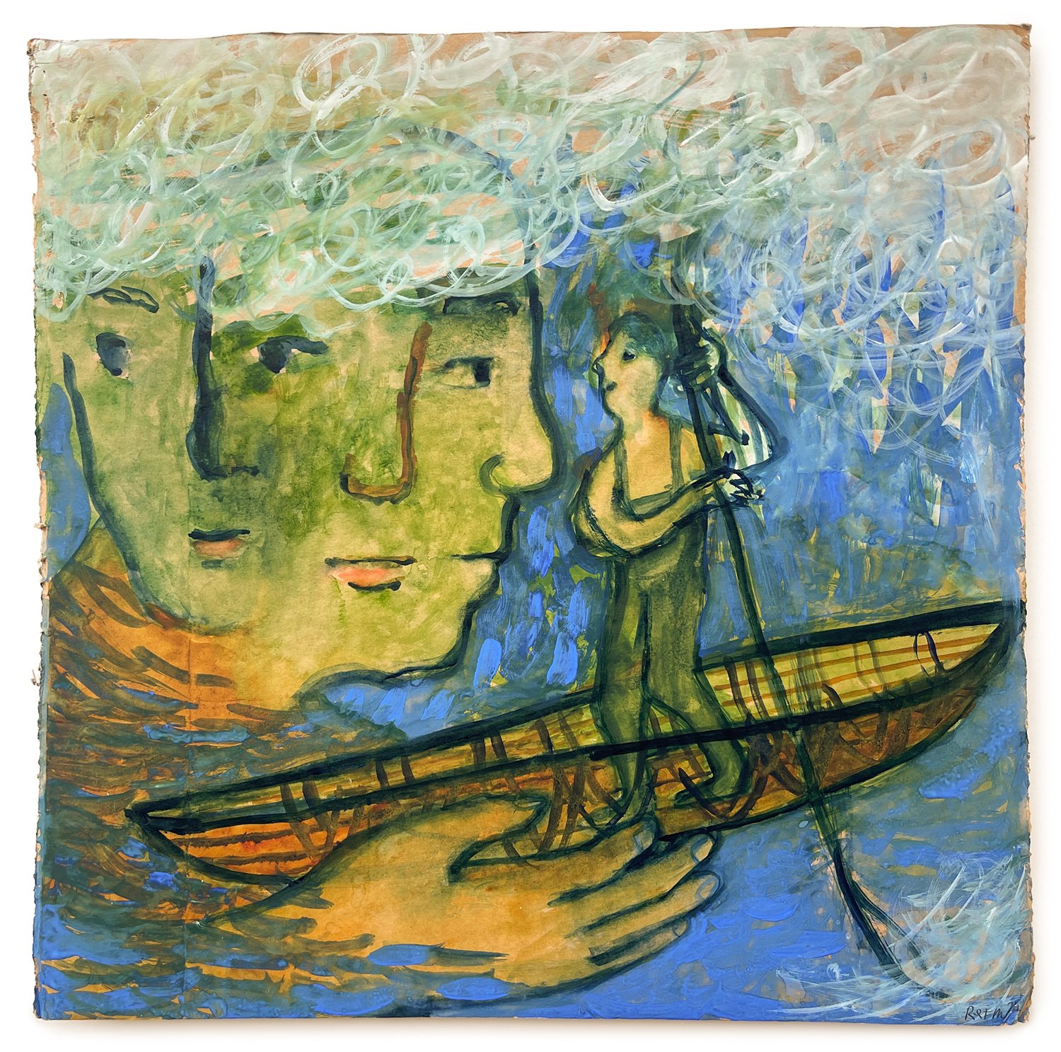 R&F Mo, Catching the Boatman, 2024 (framed)