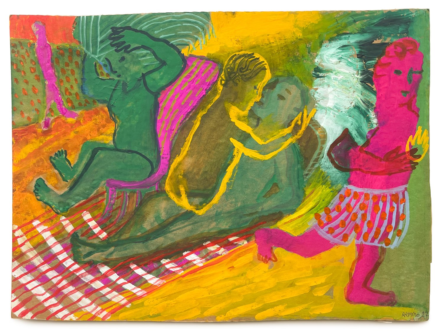 R&F-Mo-Beach-Babies-2022-watercolour-and-gouache-on-cardboard-Oliver-Projects-Gallery.jpg
