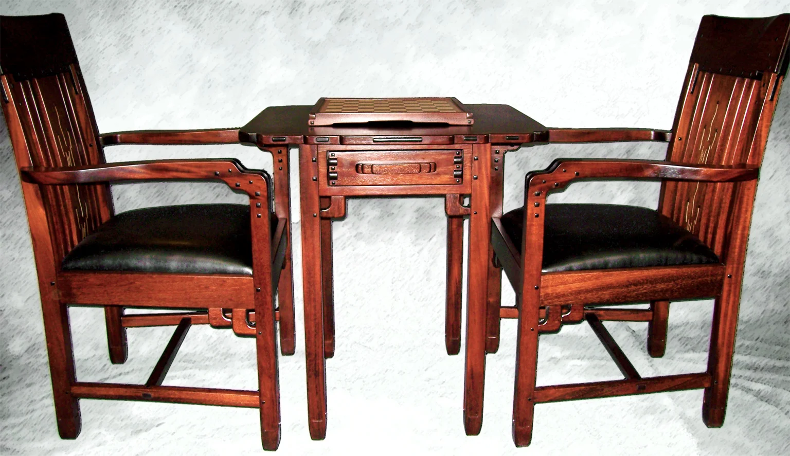 Handcrafted Game Table and Chairs