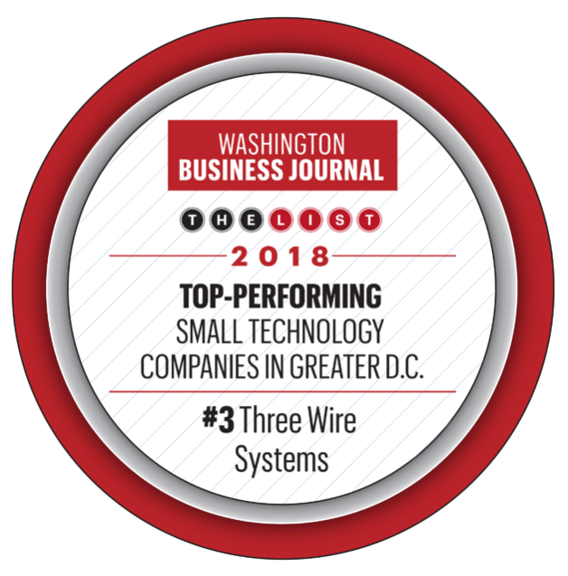 Three Wire Systems #3 on the Top-Performing Small Technology Companies in Greater D.C.