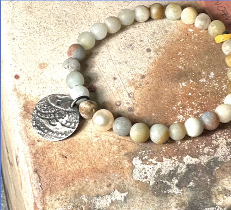 impressione tessile su argento / braccialetti / Pomeriggio in atèlier 