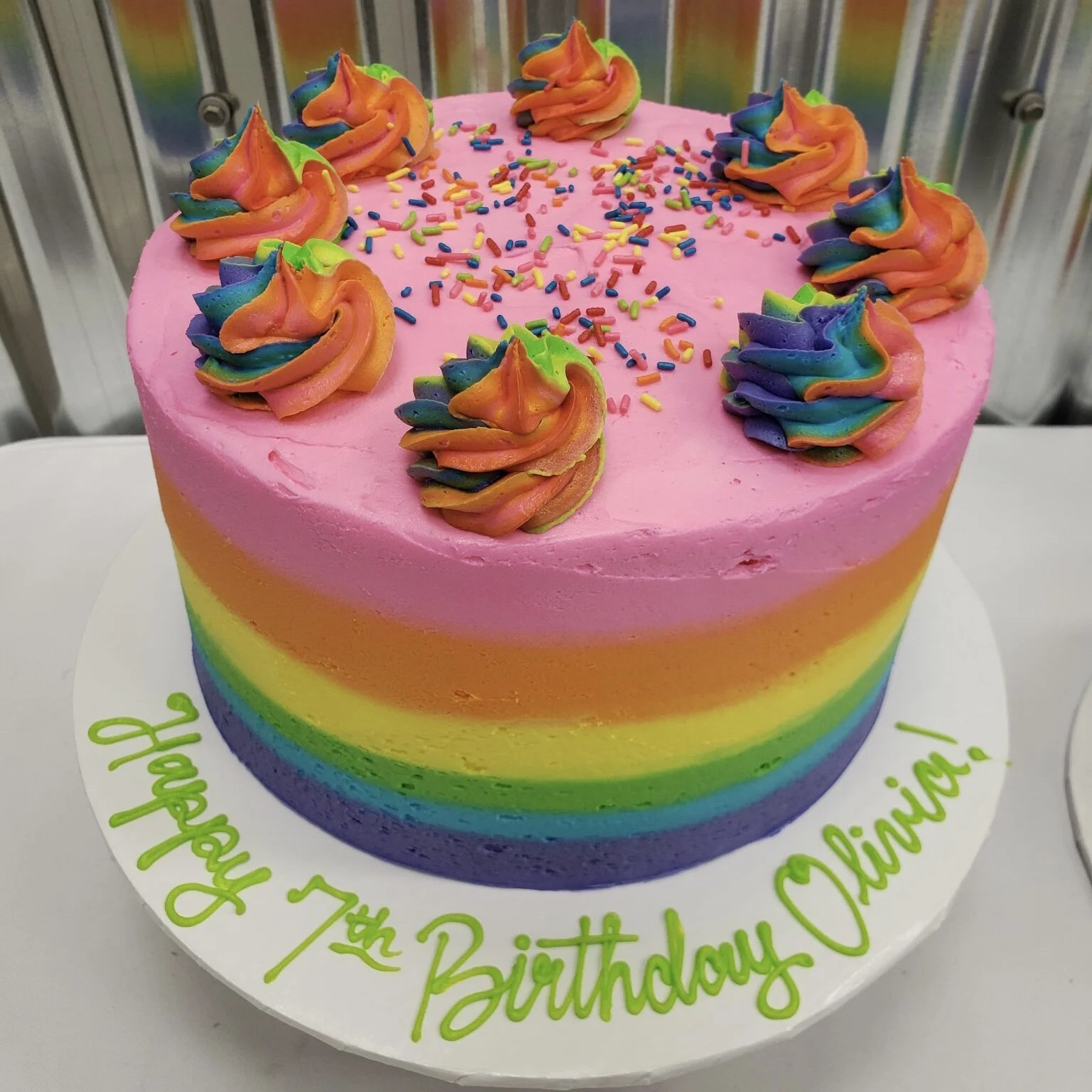Rainbow birthday cake